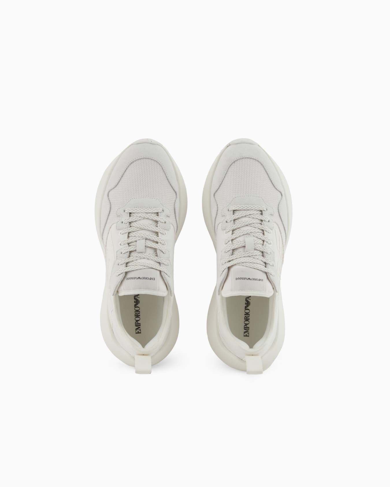 Nylon sneakers with leather and mesh details Slide 2