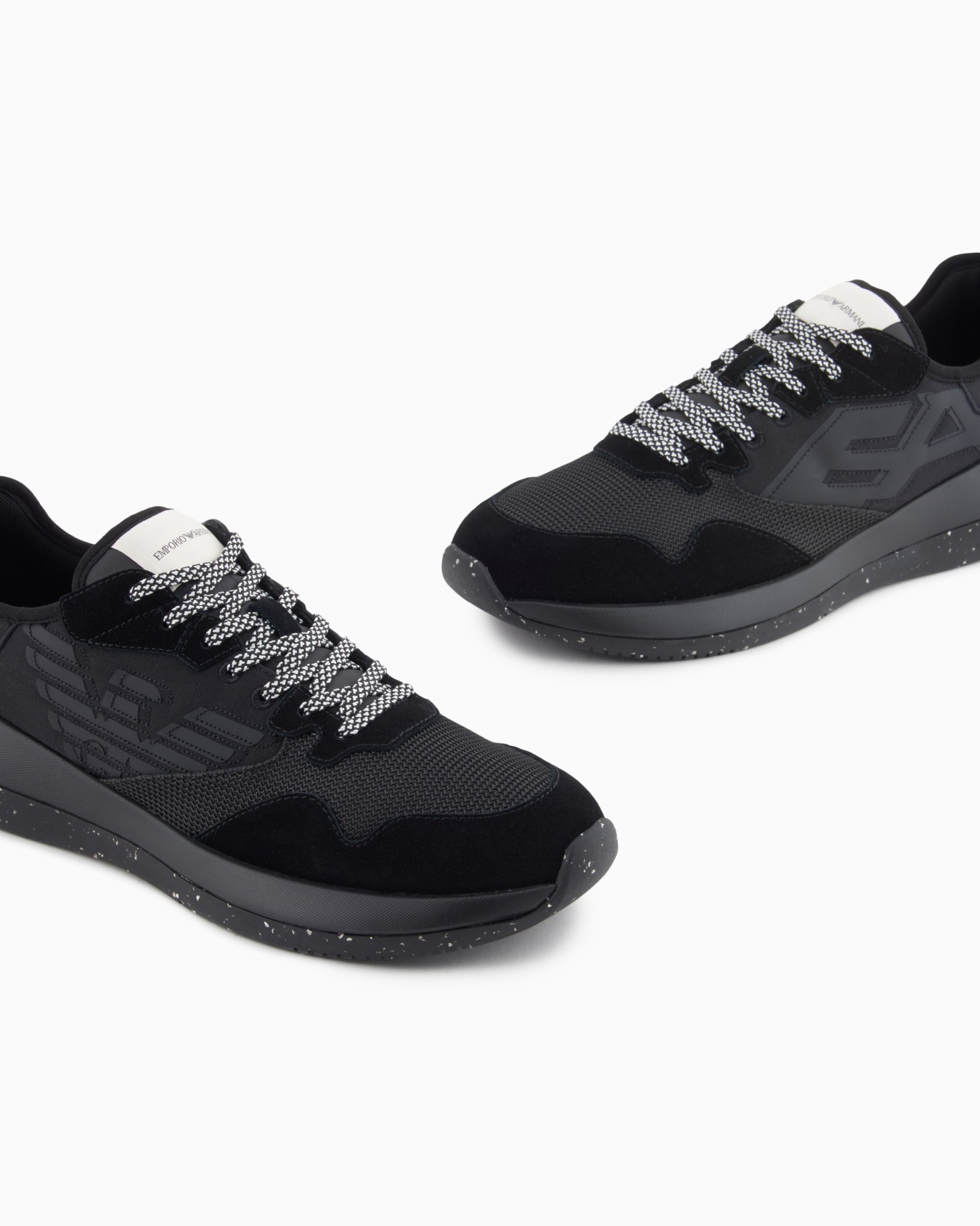 Nylon sneakers with leather and mesh details Slide 4