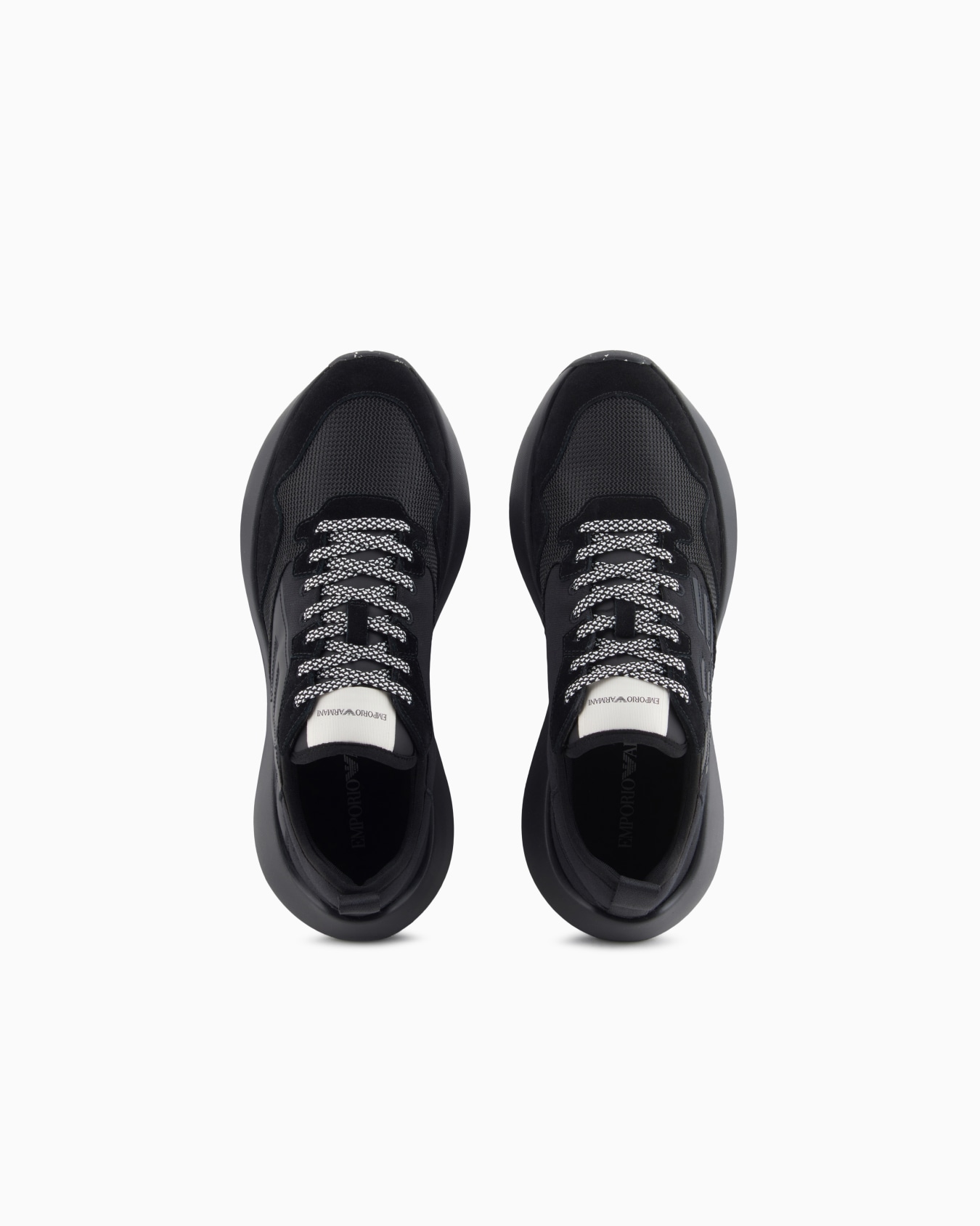 Nylon sneakers with leather and mesh details Slide 2