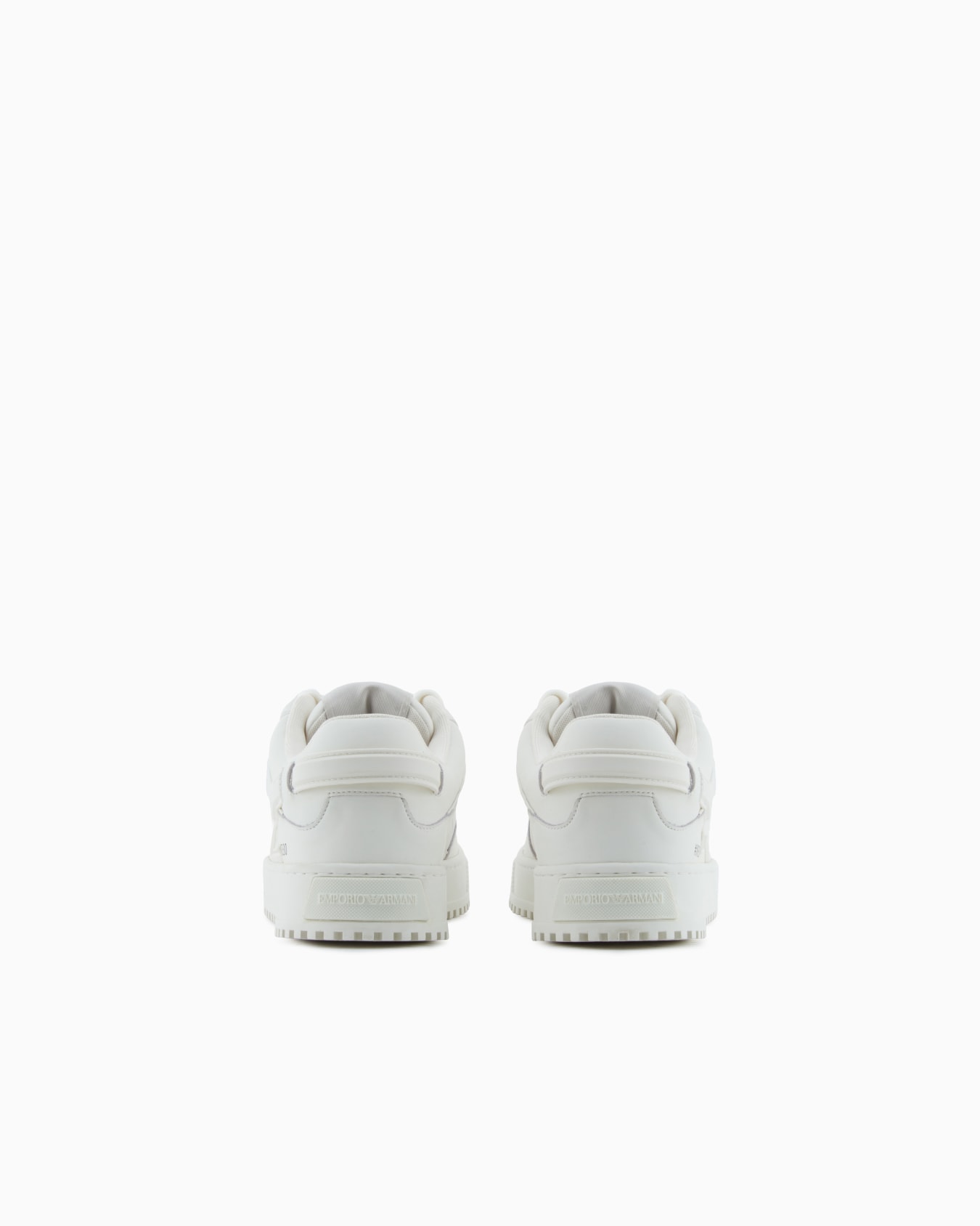 Leather sneakers with oversized EA patch Slide 3