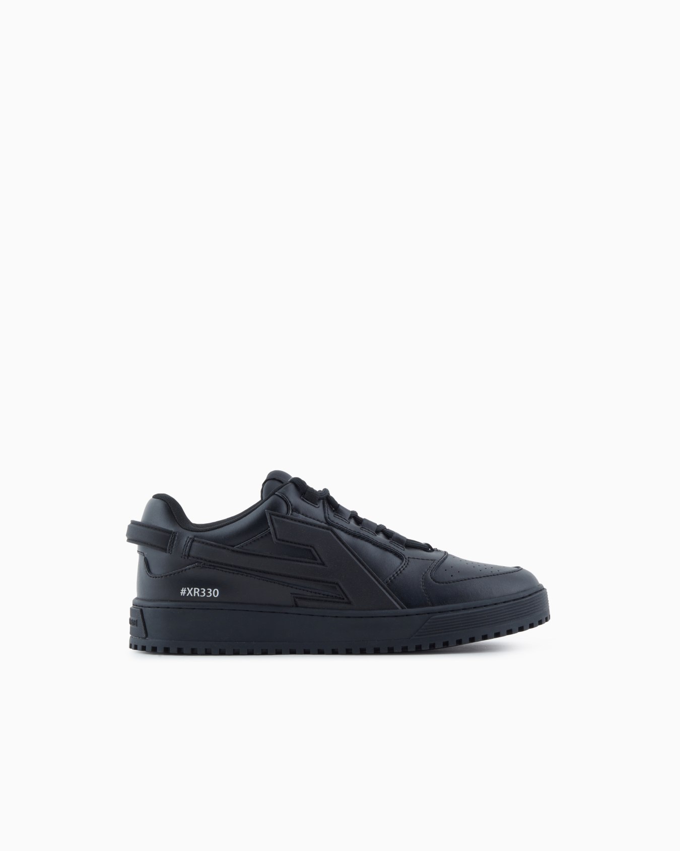 Sneakers in pelle con maxi patch EA Slide 0