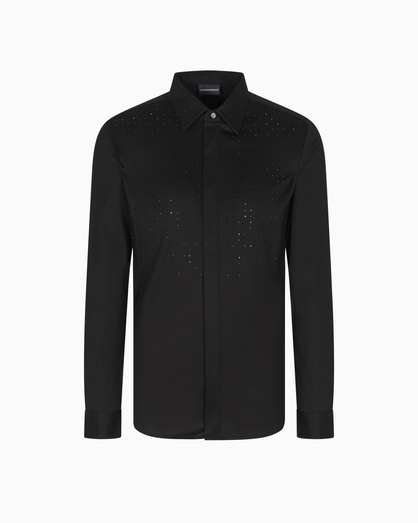 Clubwear Slim Fit Hemd aus Lyocell-Mischung mit Strasssteinen Folie 0