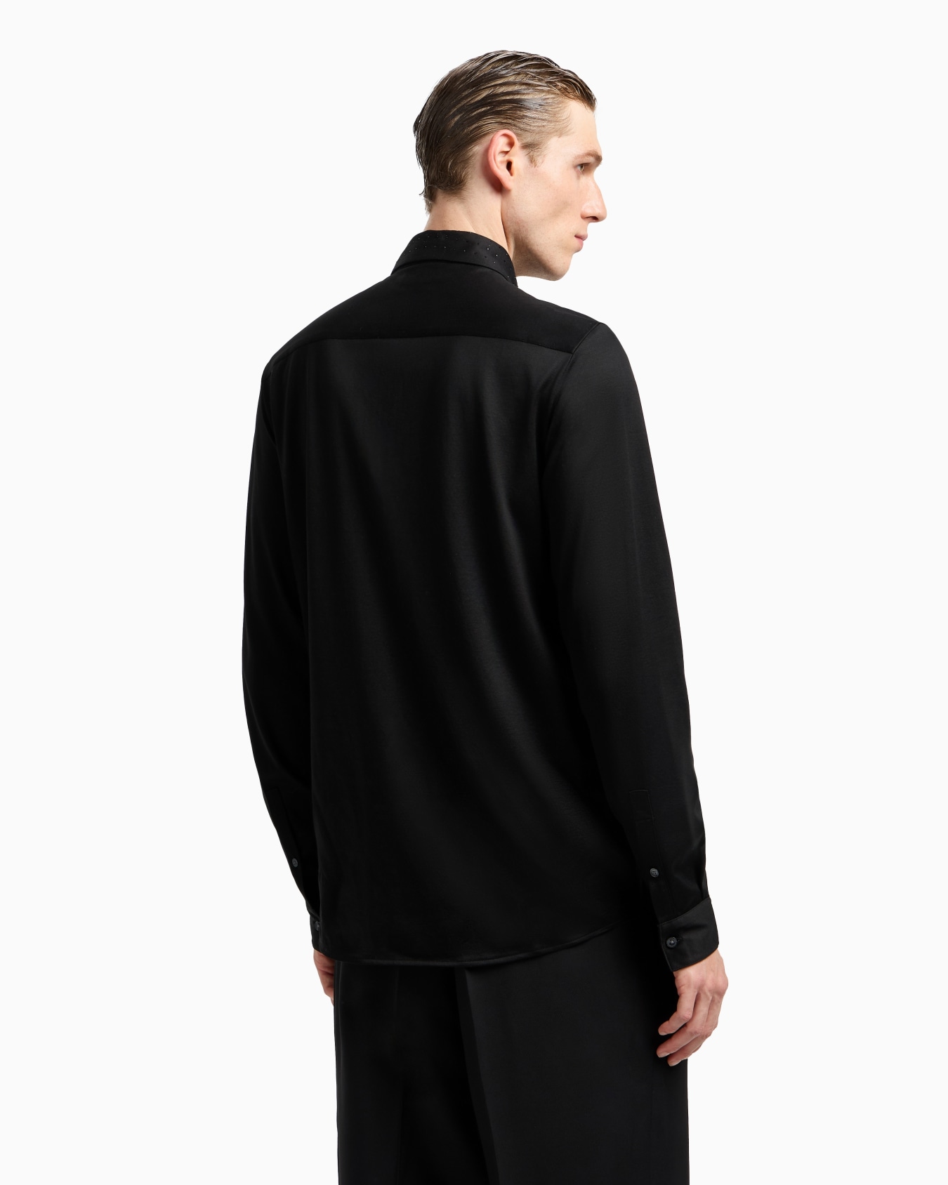 Clubwear Slim Fit Hemd aus Lyocell-Mischung mit Strasssteinen Folie 3