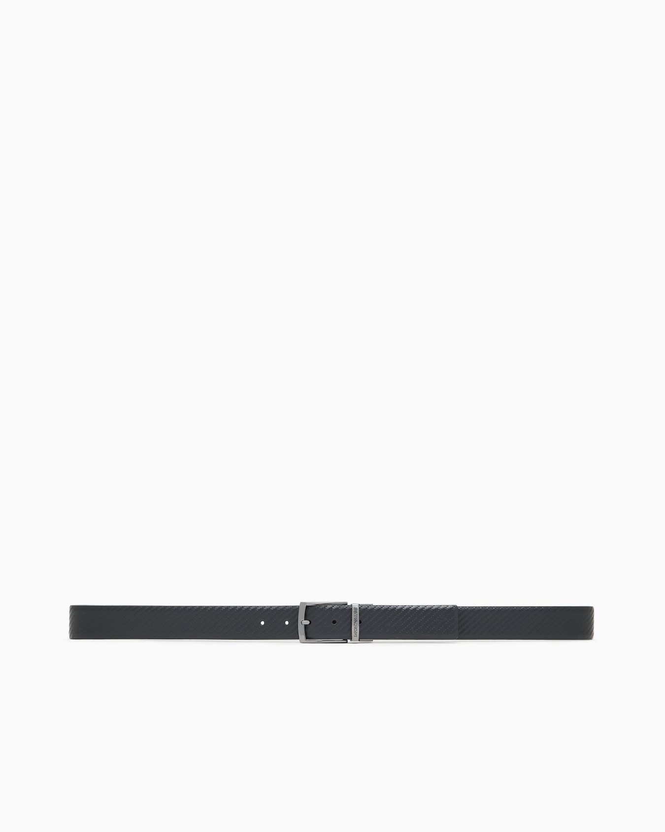 Reversible leather belt with embossed motif Slide 2