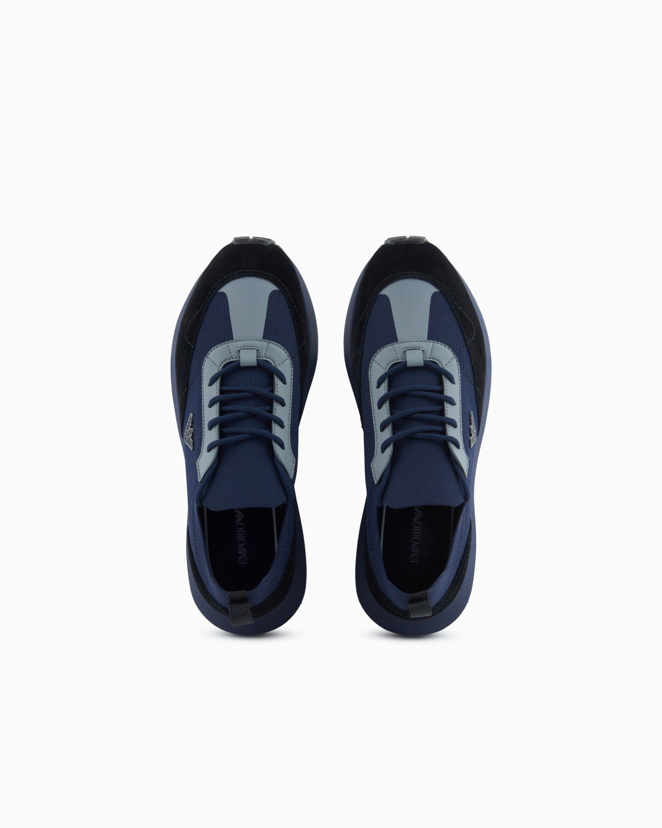 Knit sneakers with suede details Slide 2