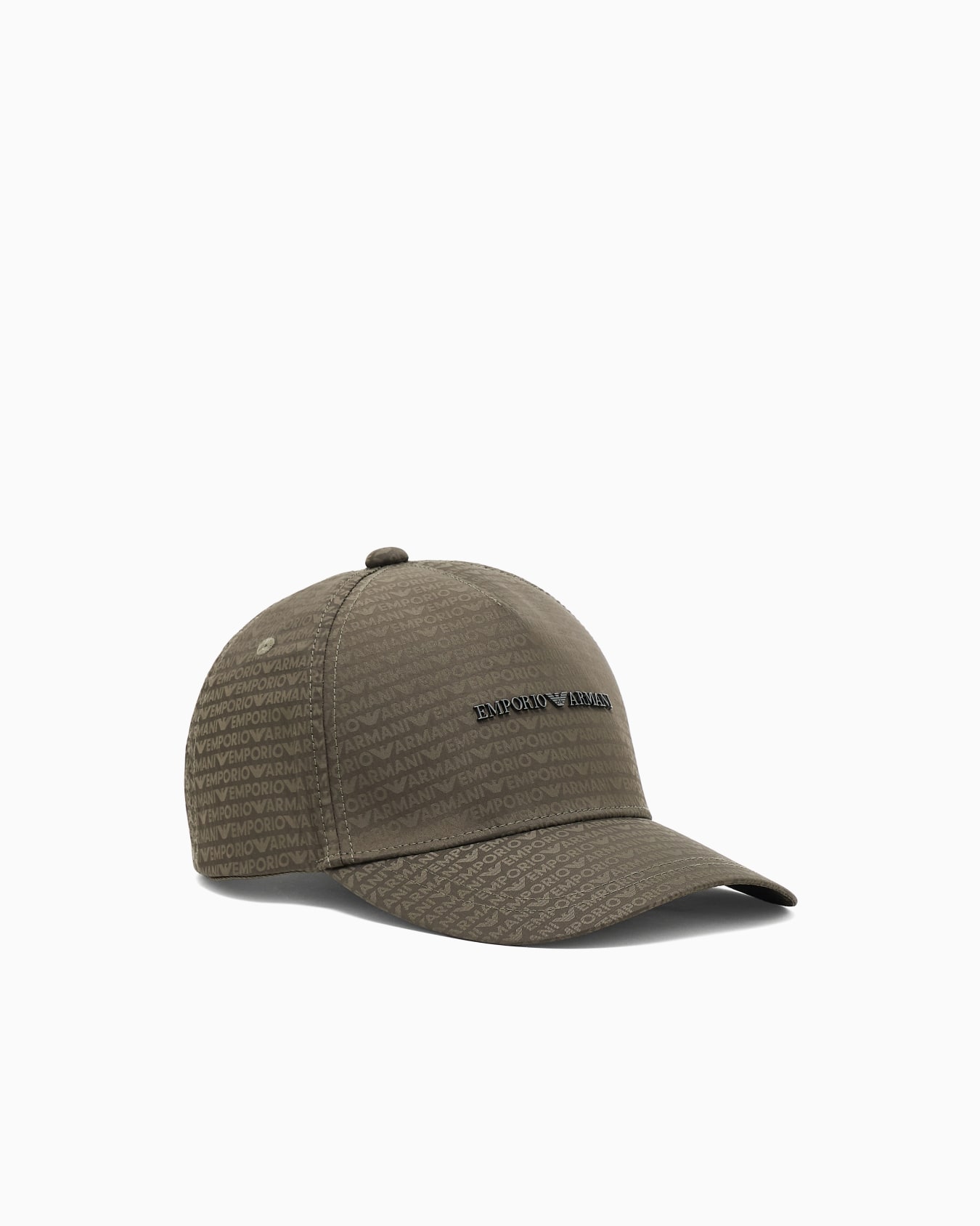 Jacquard nylon baseball cap with all-over logo lettering Slide 0