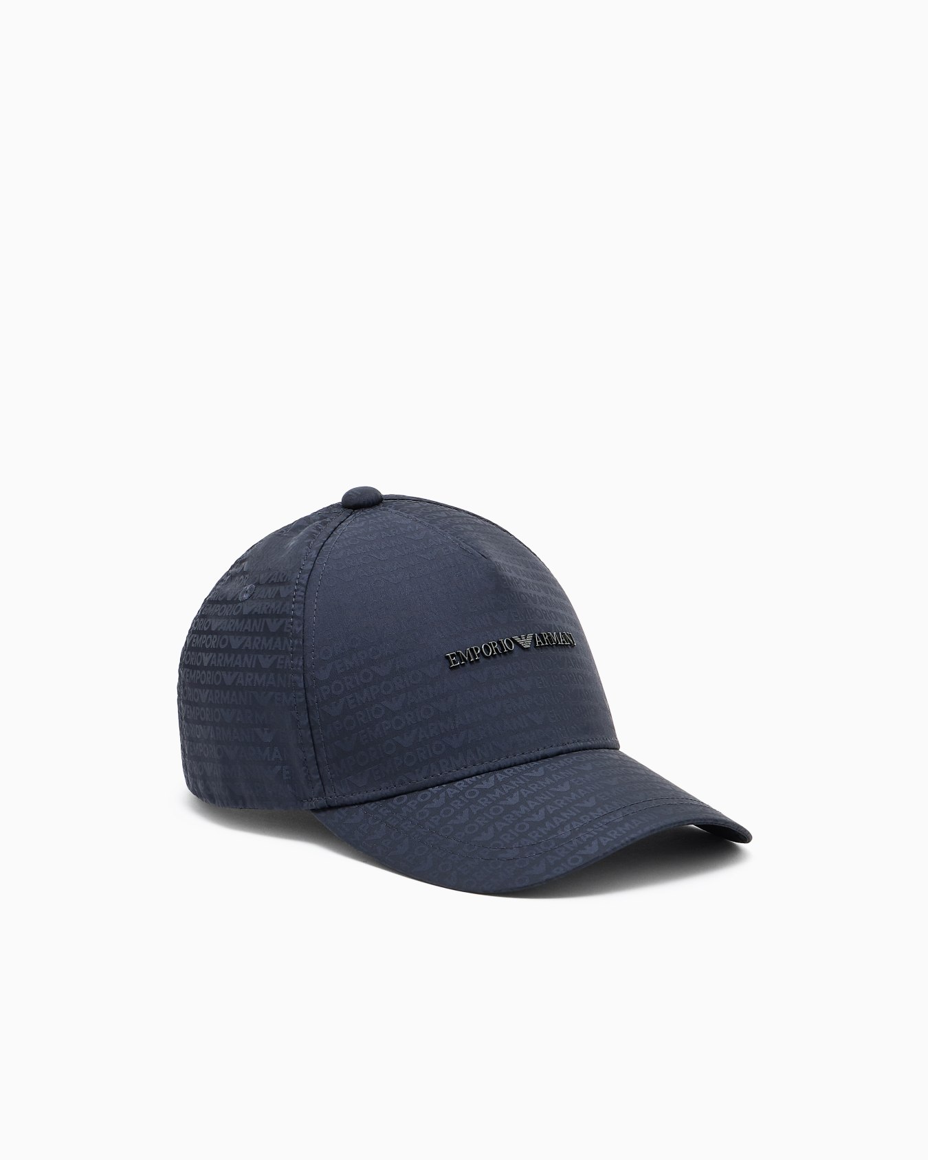 Jacquard nylon baseball cap with all-over logo lettering Slide 0