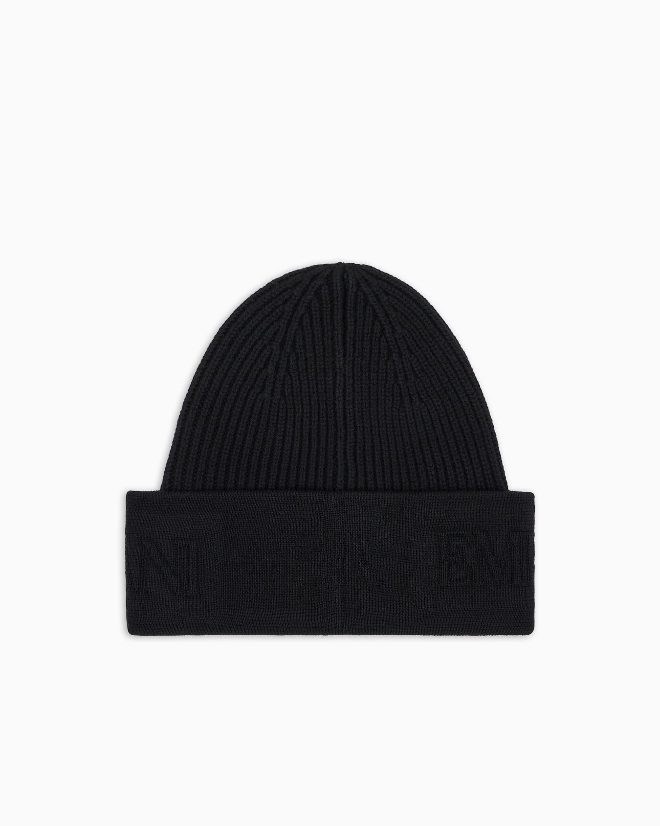 Wool beanie with logo brim Slide 1