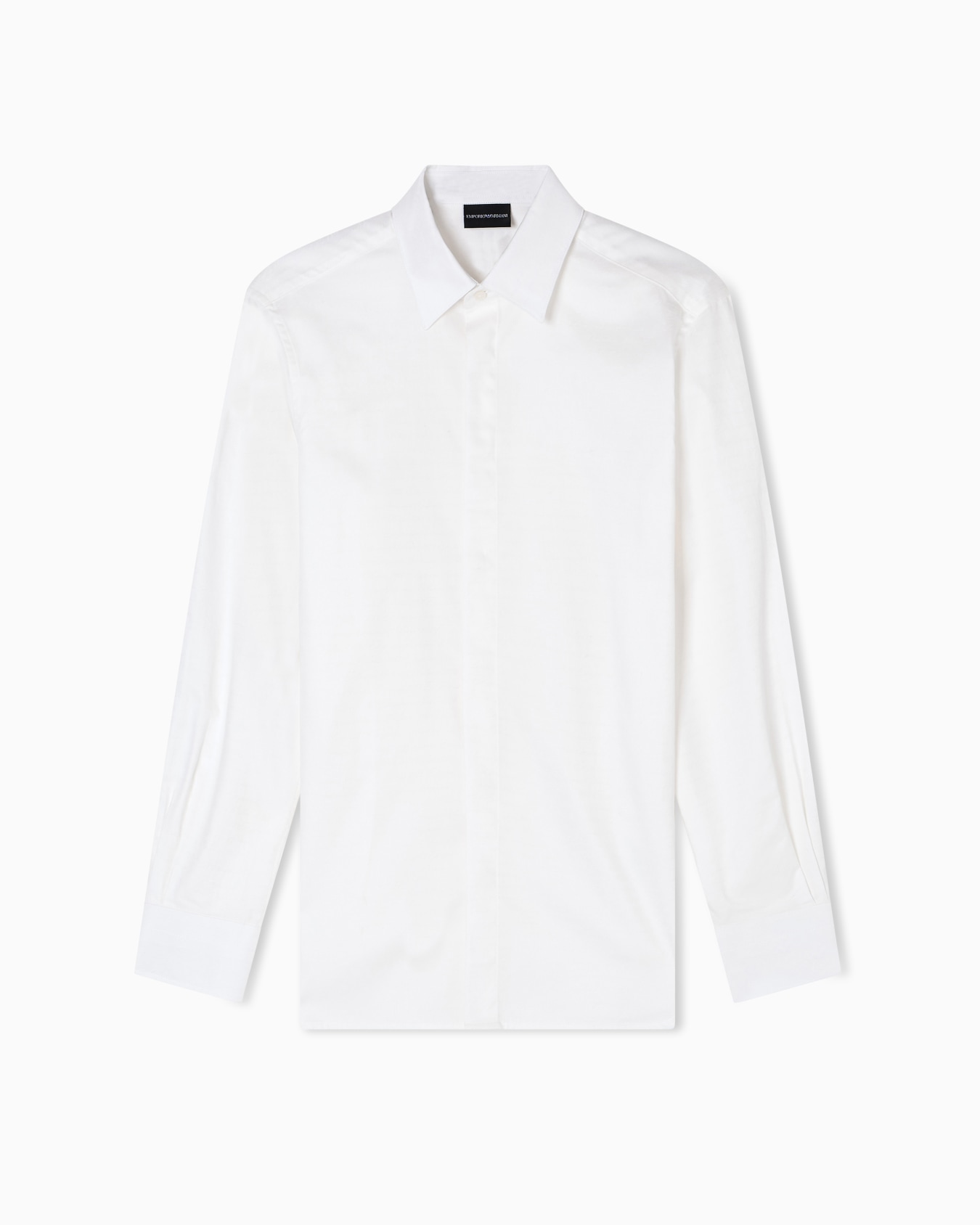 Cotton shirt with all-over jacquard logo Slide 0