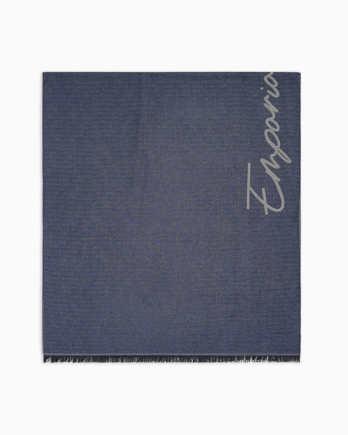 Scarf with signature logo embroidery Slide 0