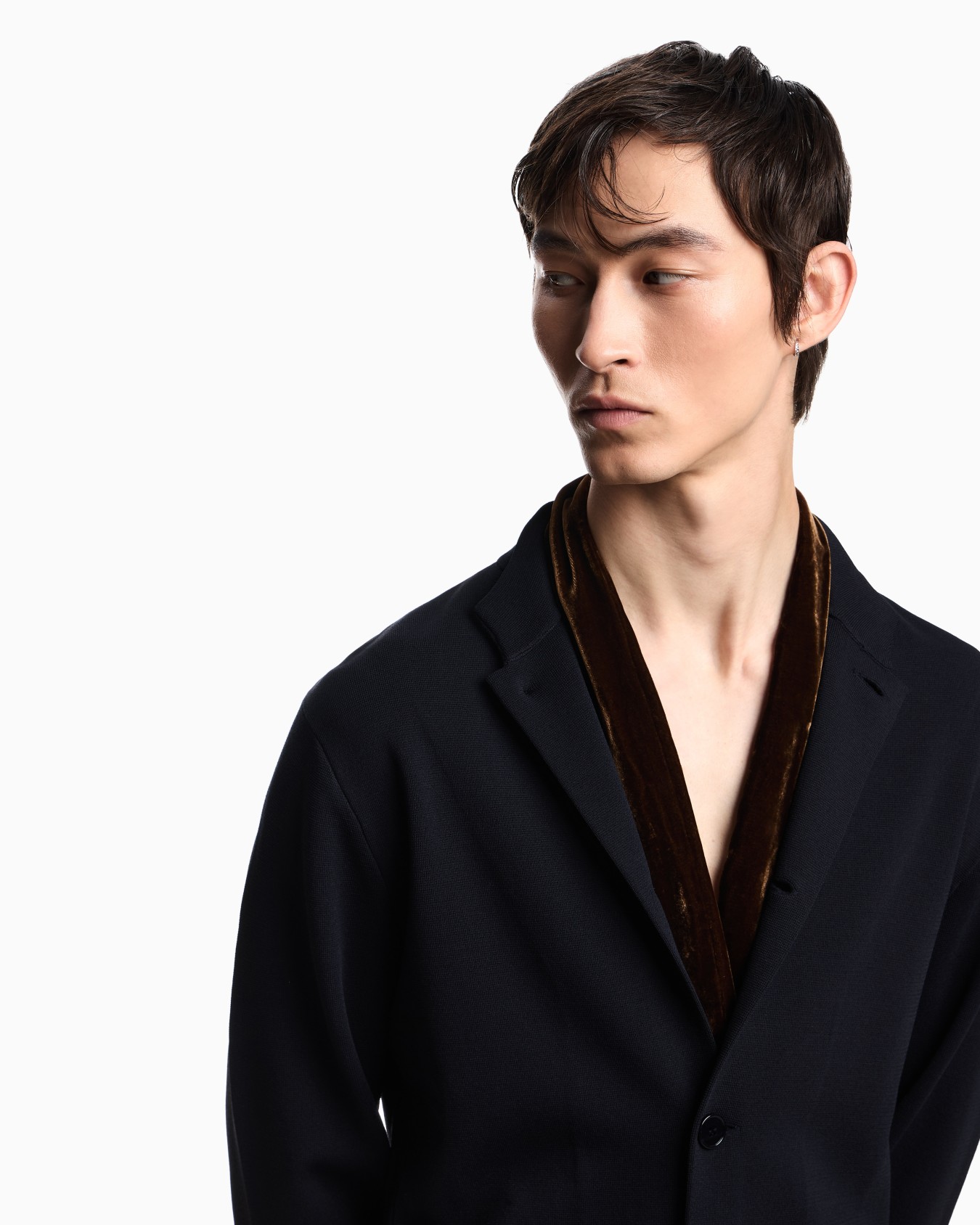Icon knitted jacket with guru collar Slide 4