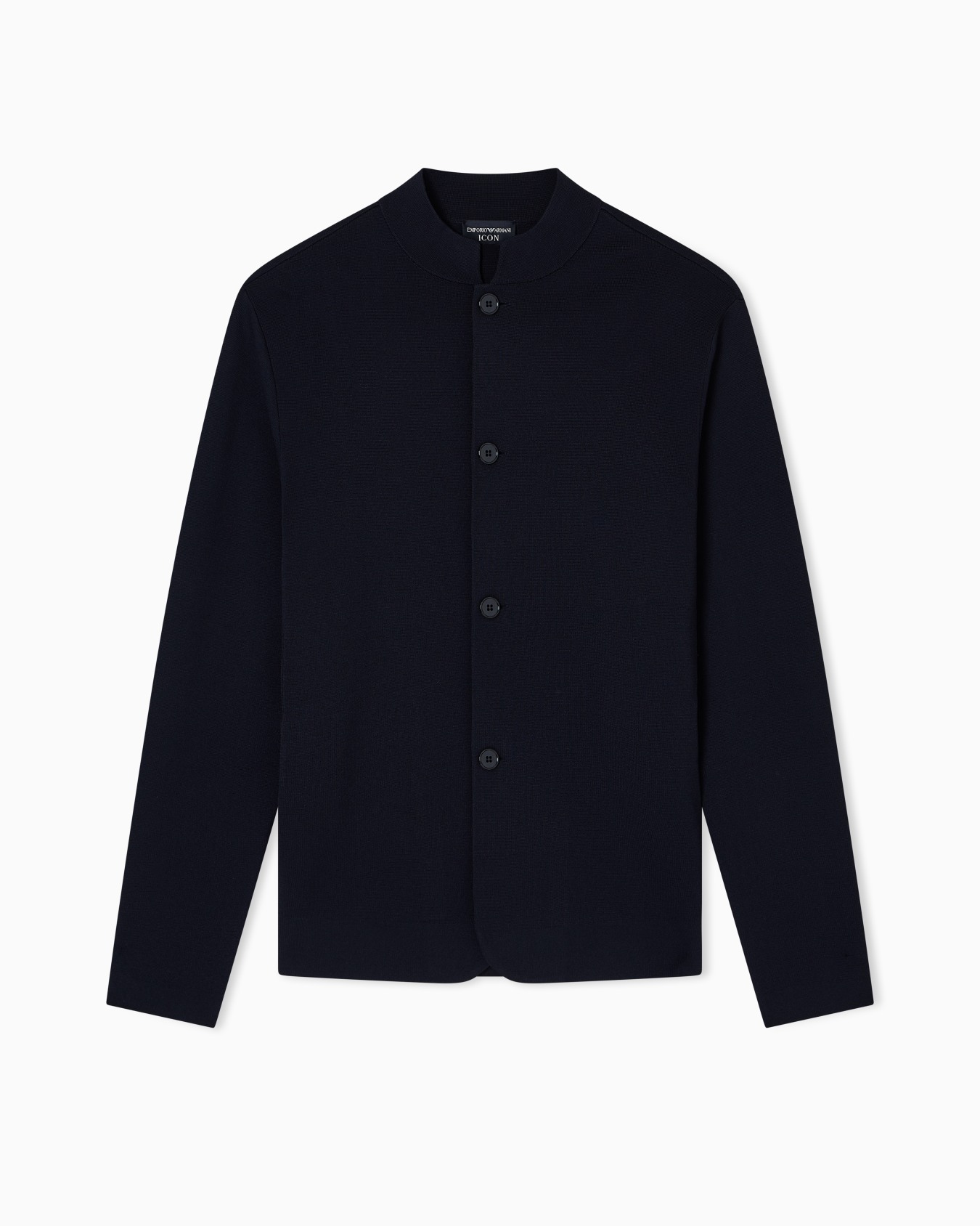 Icon knitted jacket with guru collar Slide 0
