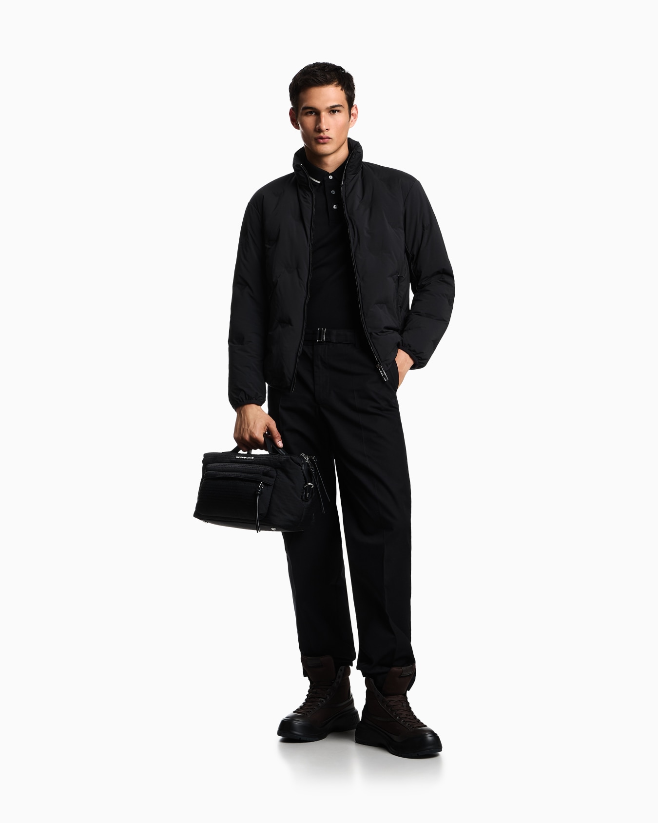 Cotton trousers with matching belt Slide 1
