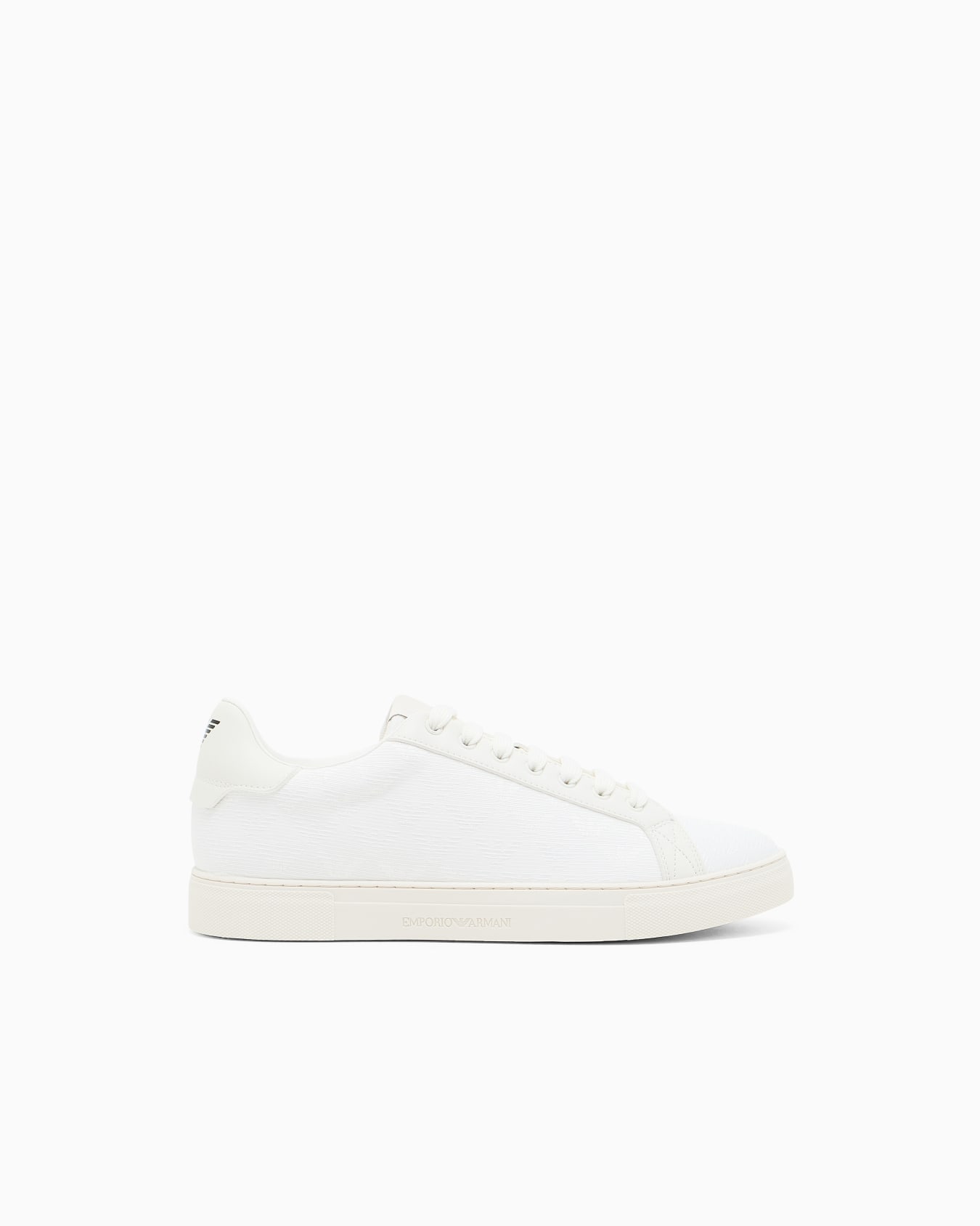Nylon sneakers with jacquard all-over eagle Slide 0