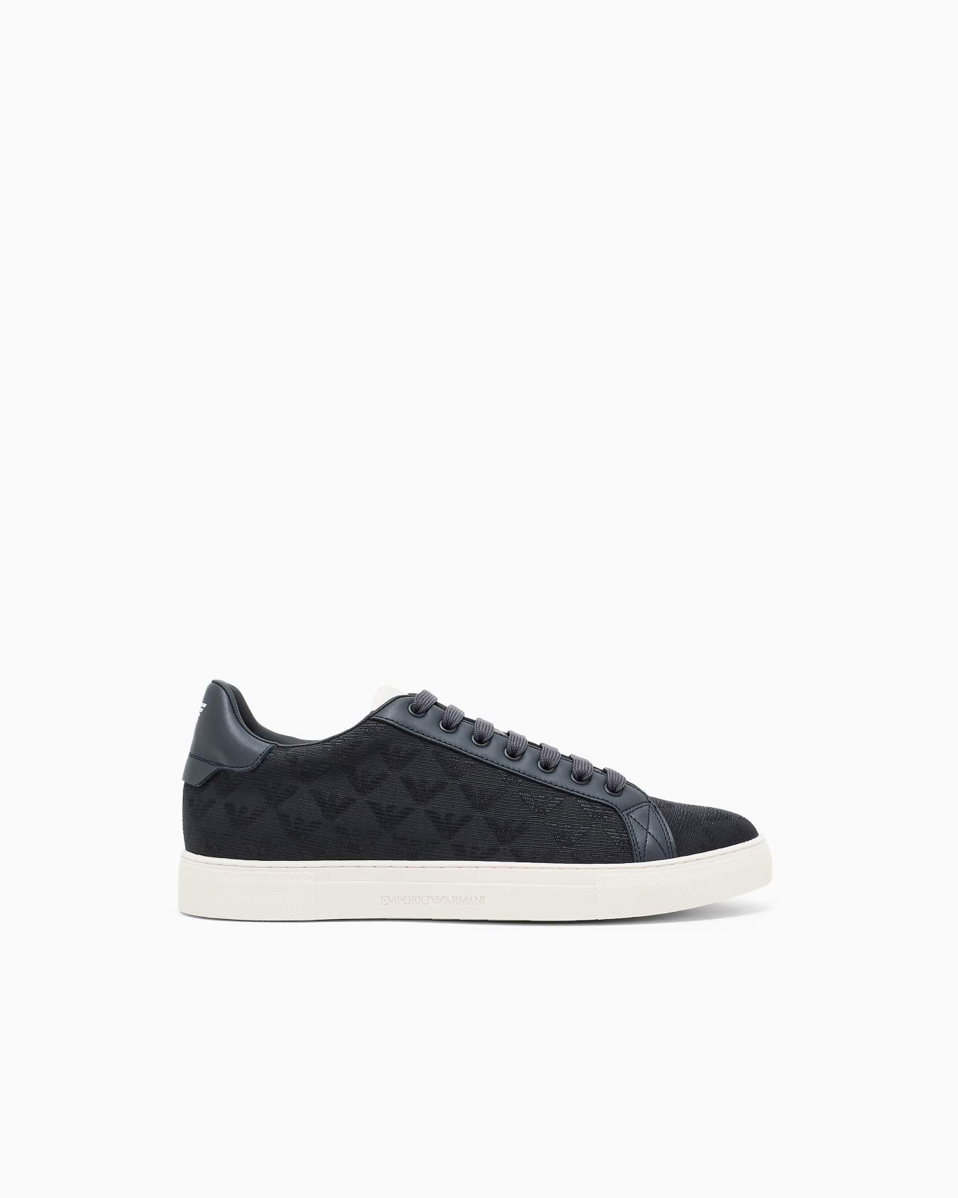 Nylon sneakers with jacquard all-over eagle Slide 0
