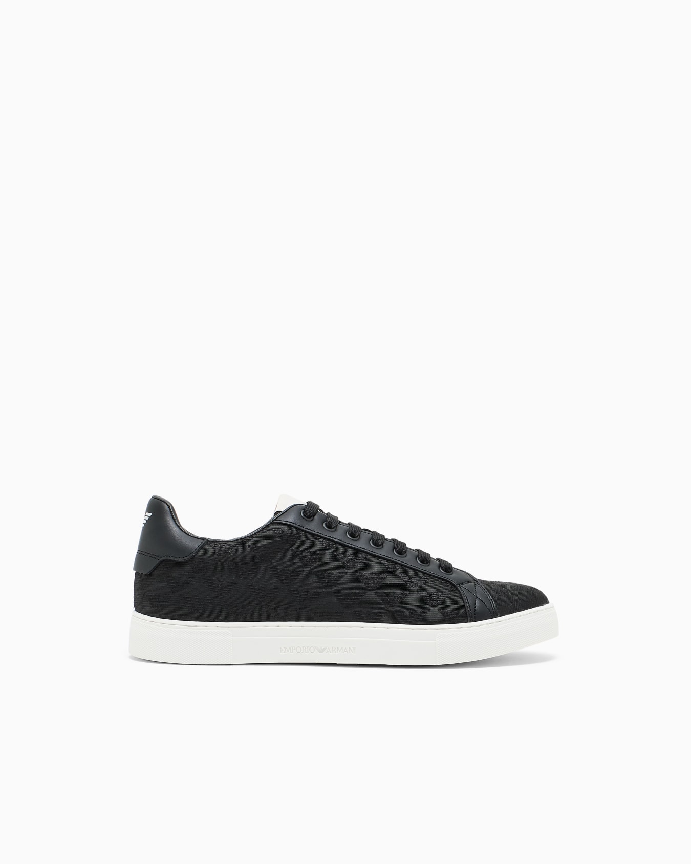Nylon sneakers with jacquard all-over eagle Slide 0
