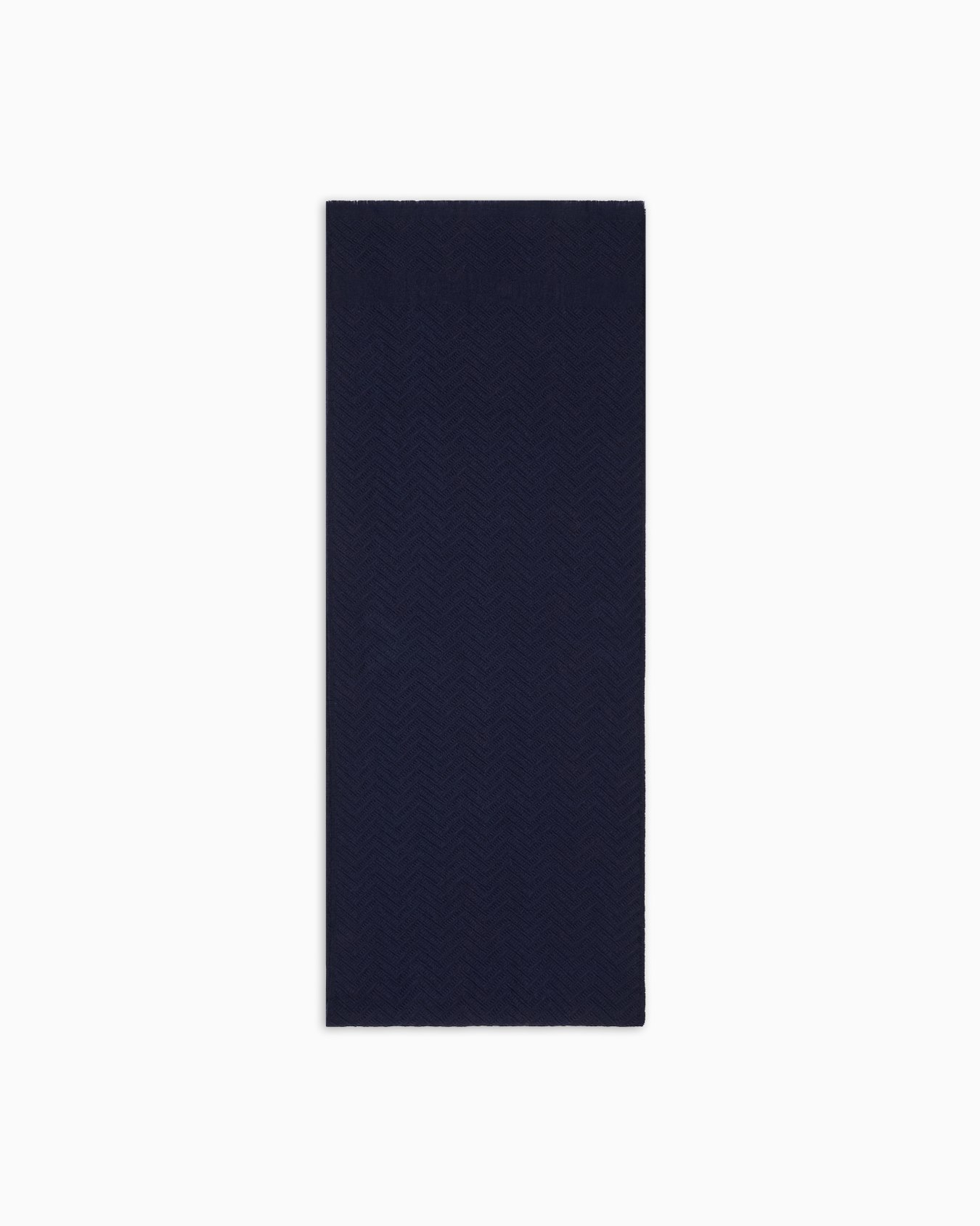 Wool scarf with chevron motif Slide 0