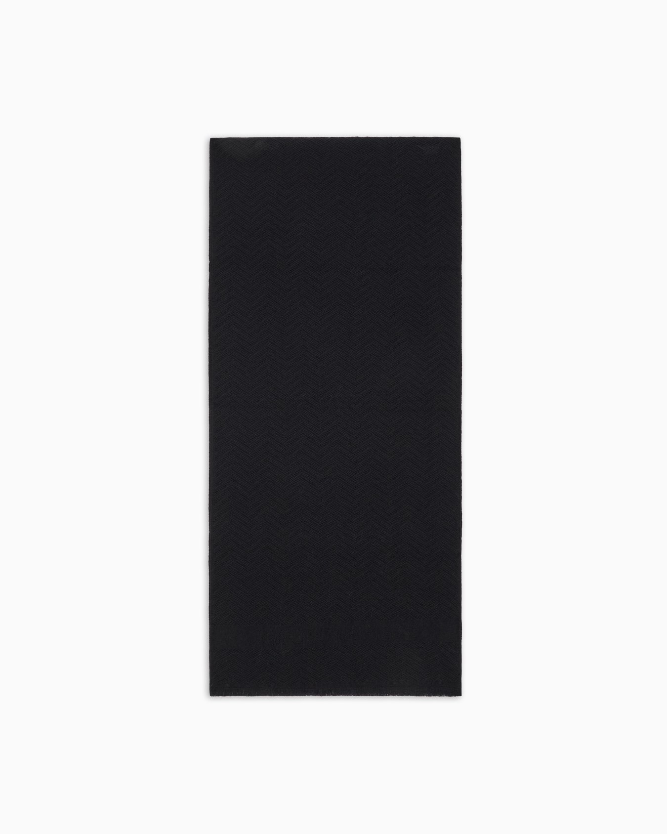 Wool scarf with chevron motif Slide 0