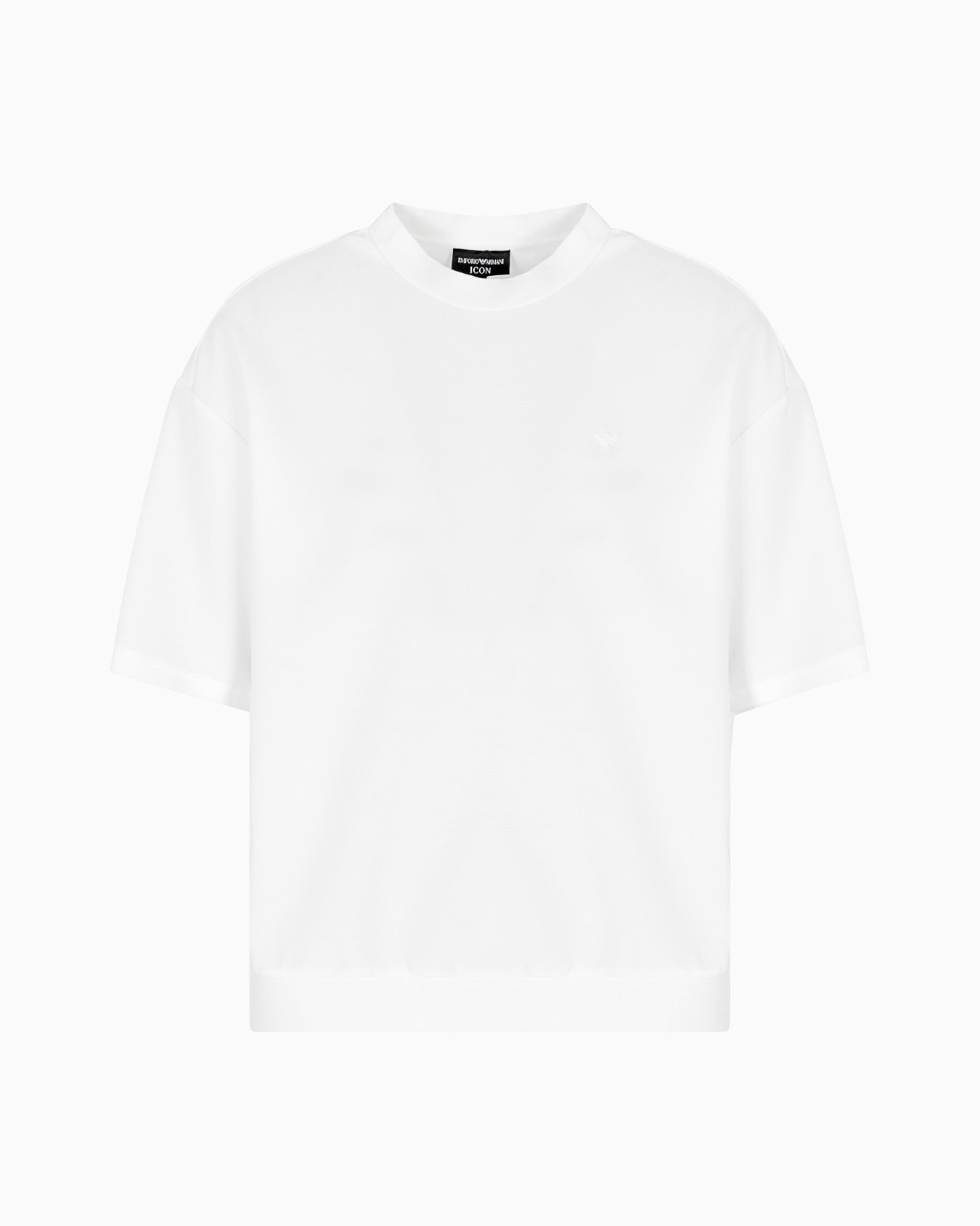 Icon 3D piqué-effect crêpe jersey T-shirt Slide 0