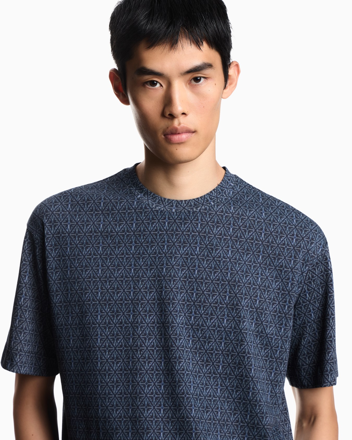 ASV jersey T-shirt with majolica-effect print Slide 4
