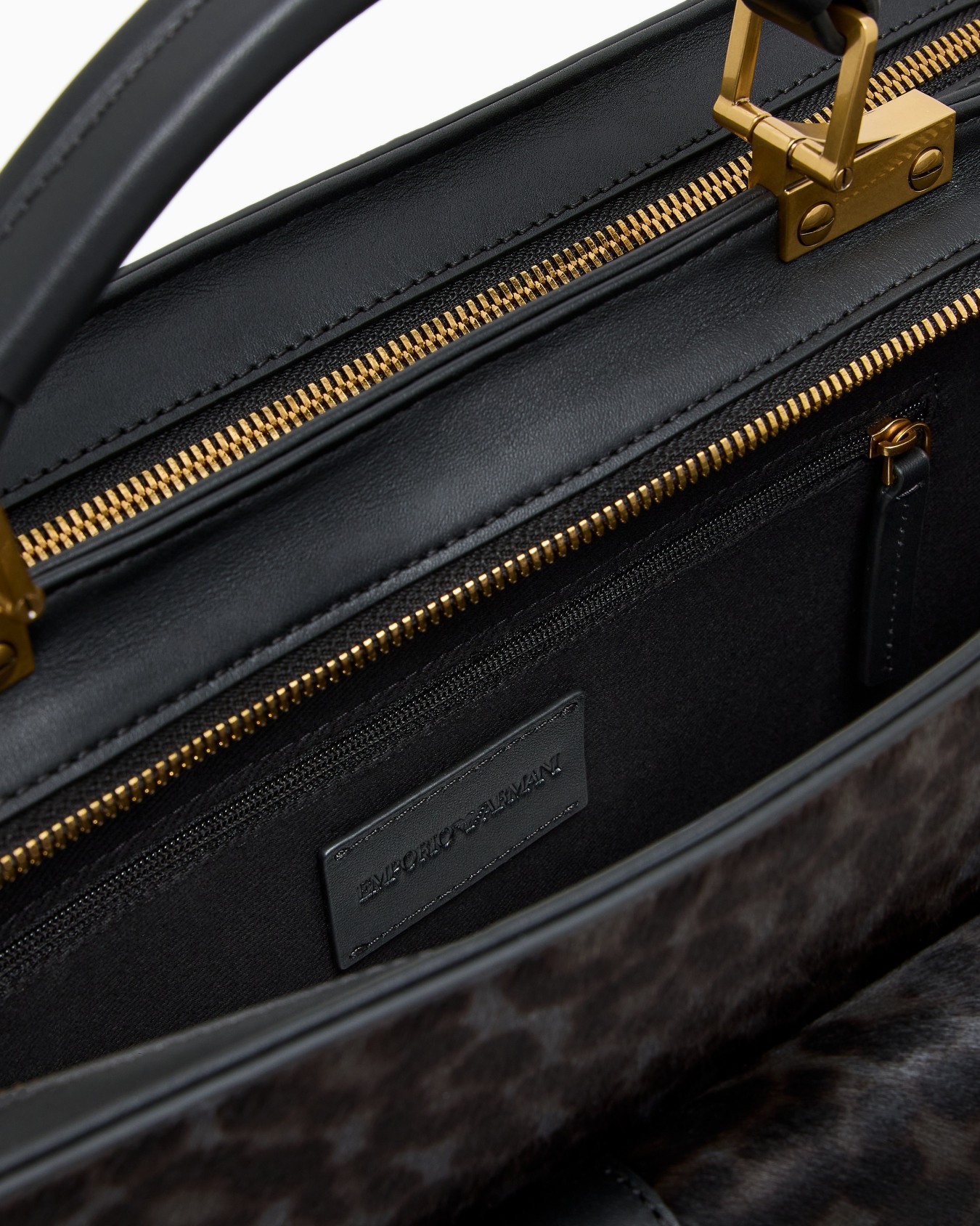 Spotted pony hair briefcase Slide 3