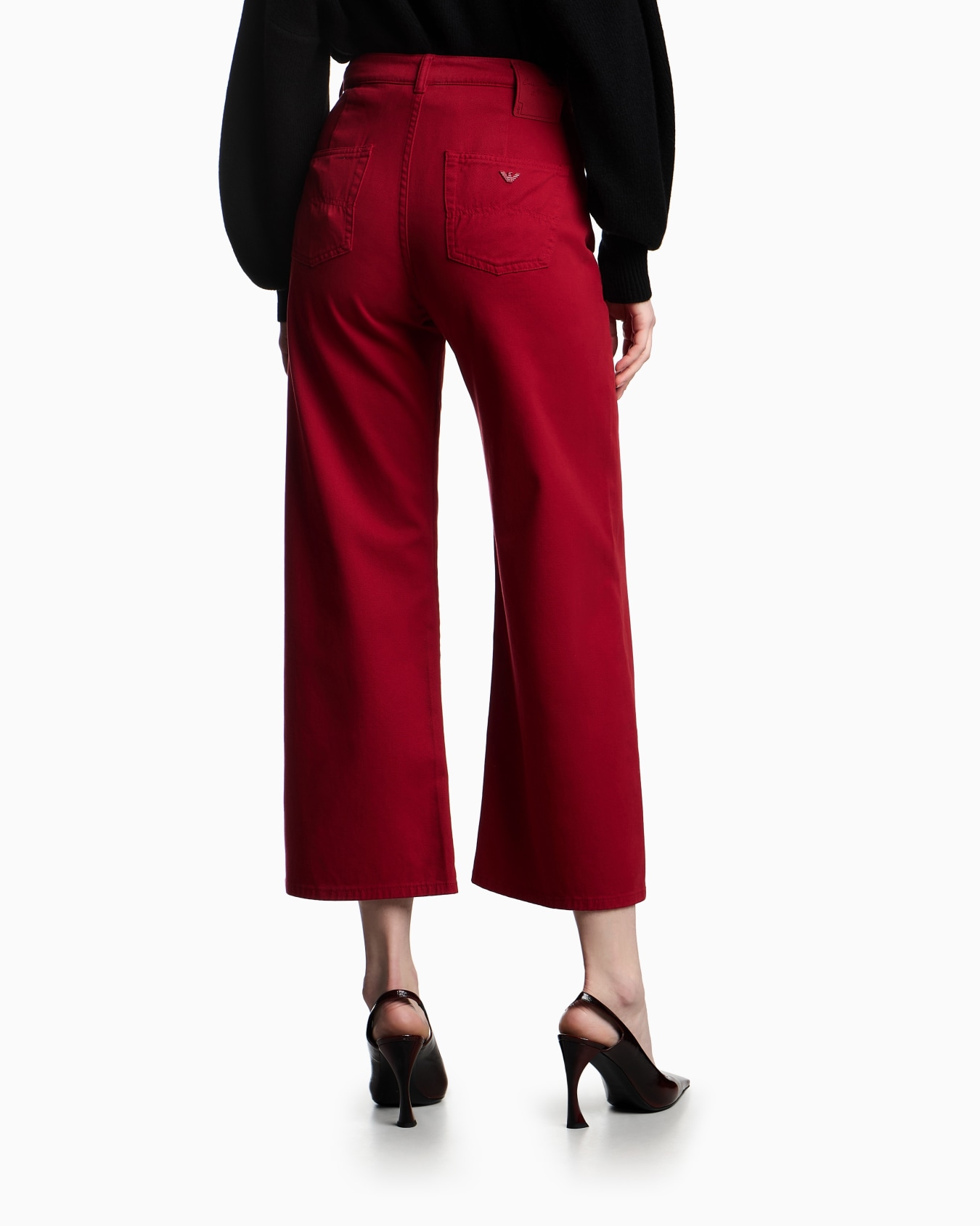 J33 Mid-rise, cropped wide-leg jeans in garment-dyed stretch drill Slide 2
