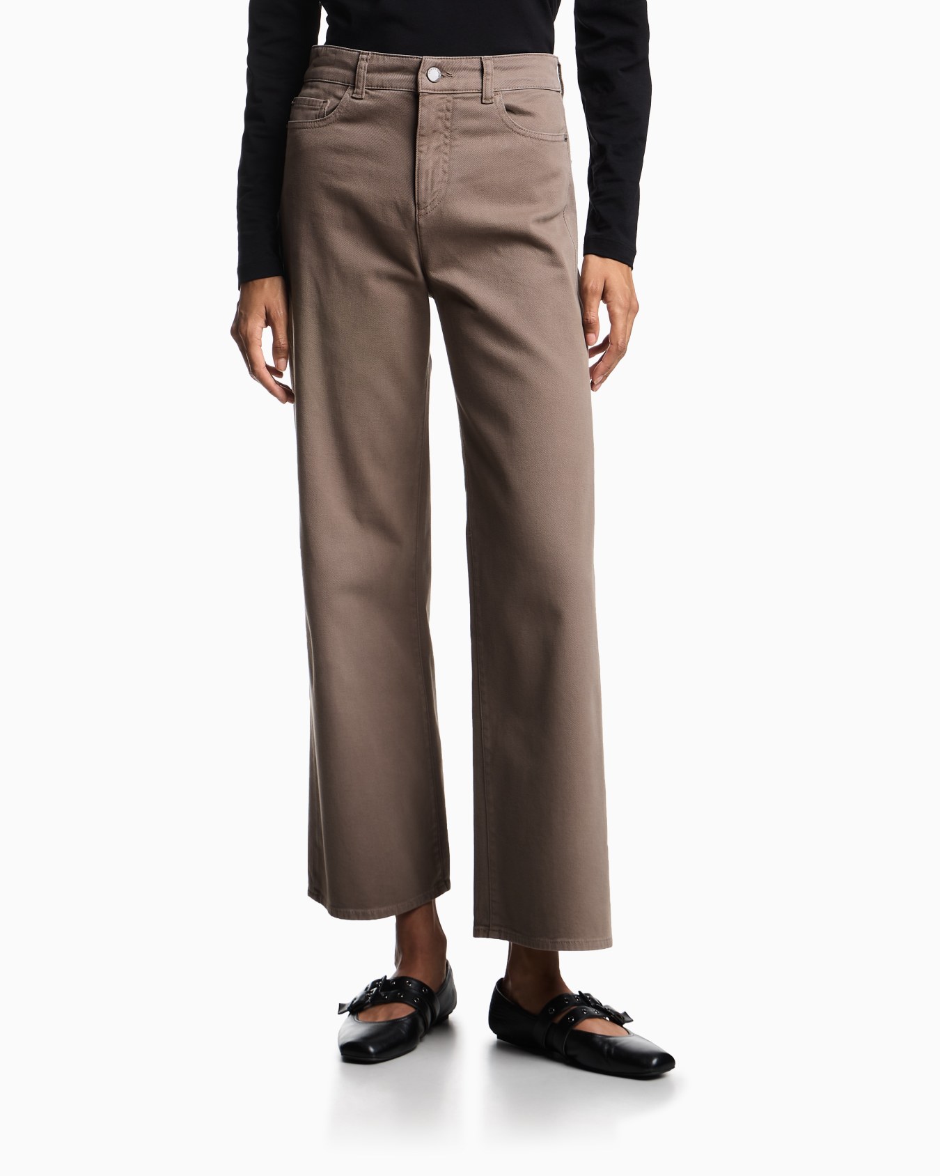 J33 Mid-rise, cropped wide-leg jeans in garment-dyed stretch drill Slide 3