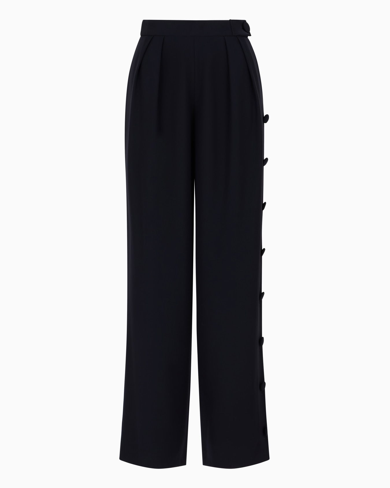 Pantalones de cady técnico con pinzas y botones laterales Diapositiva 0