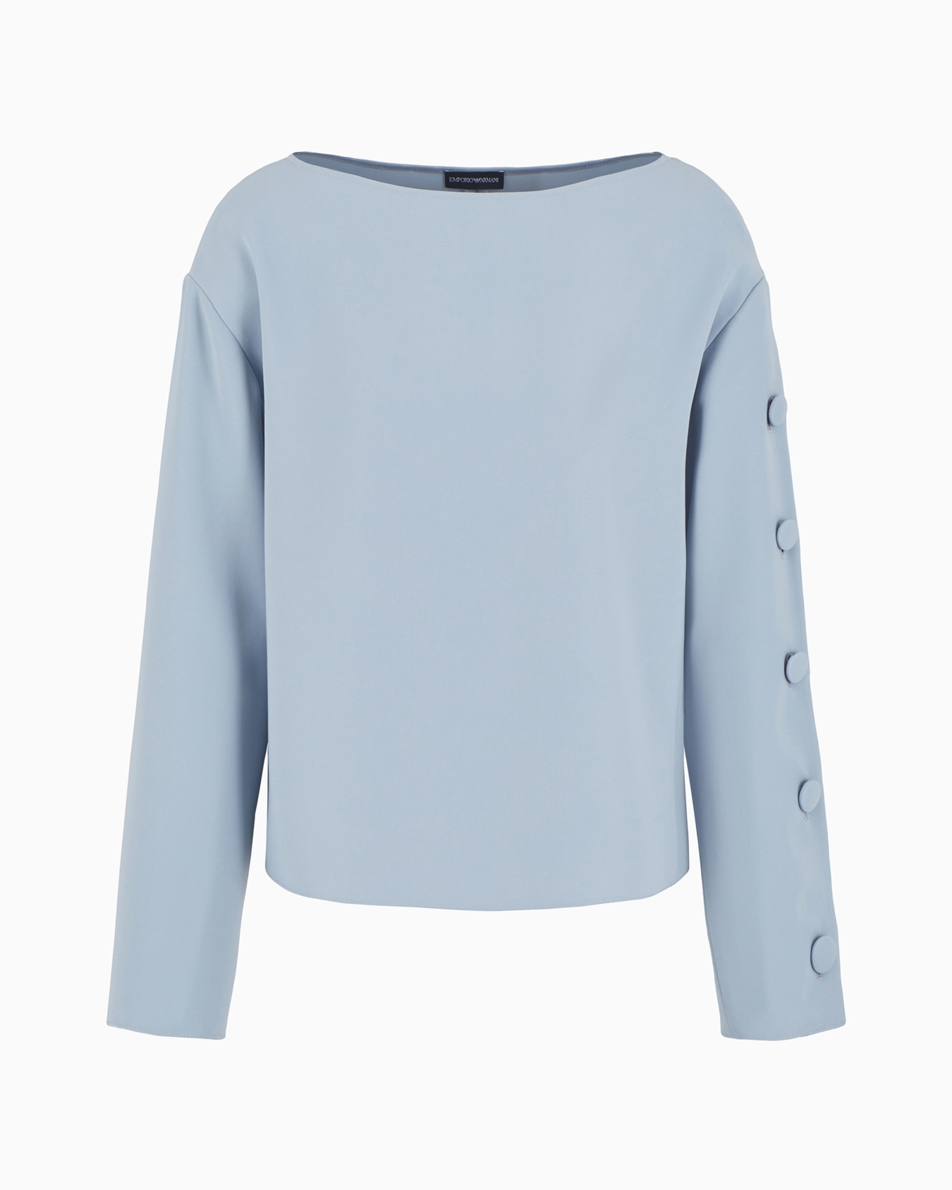 Blouse en cady technique avec boutons sur les manches Diapositive 0