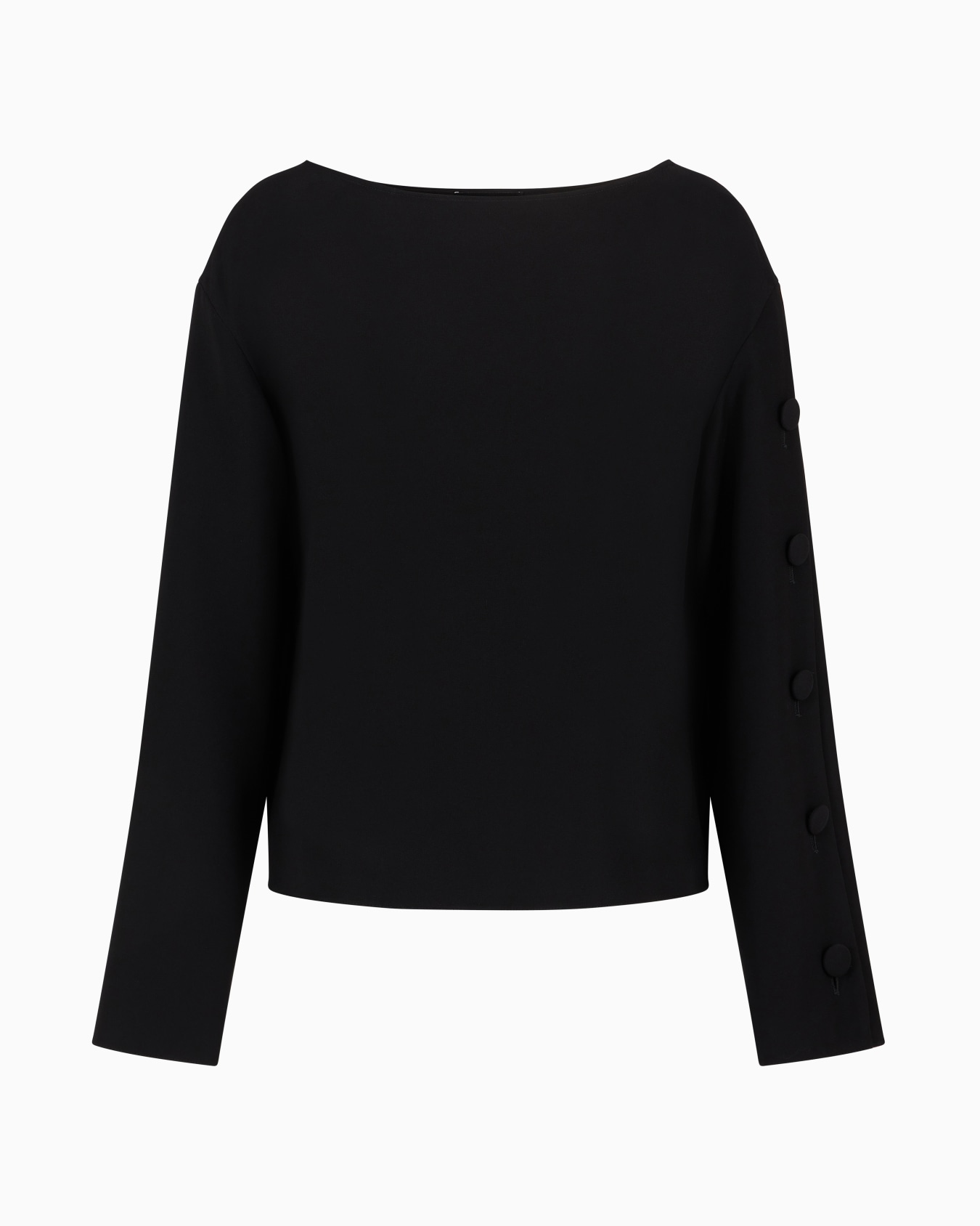 Technical cady blouse with buttons on the sleeve Slide 0