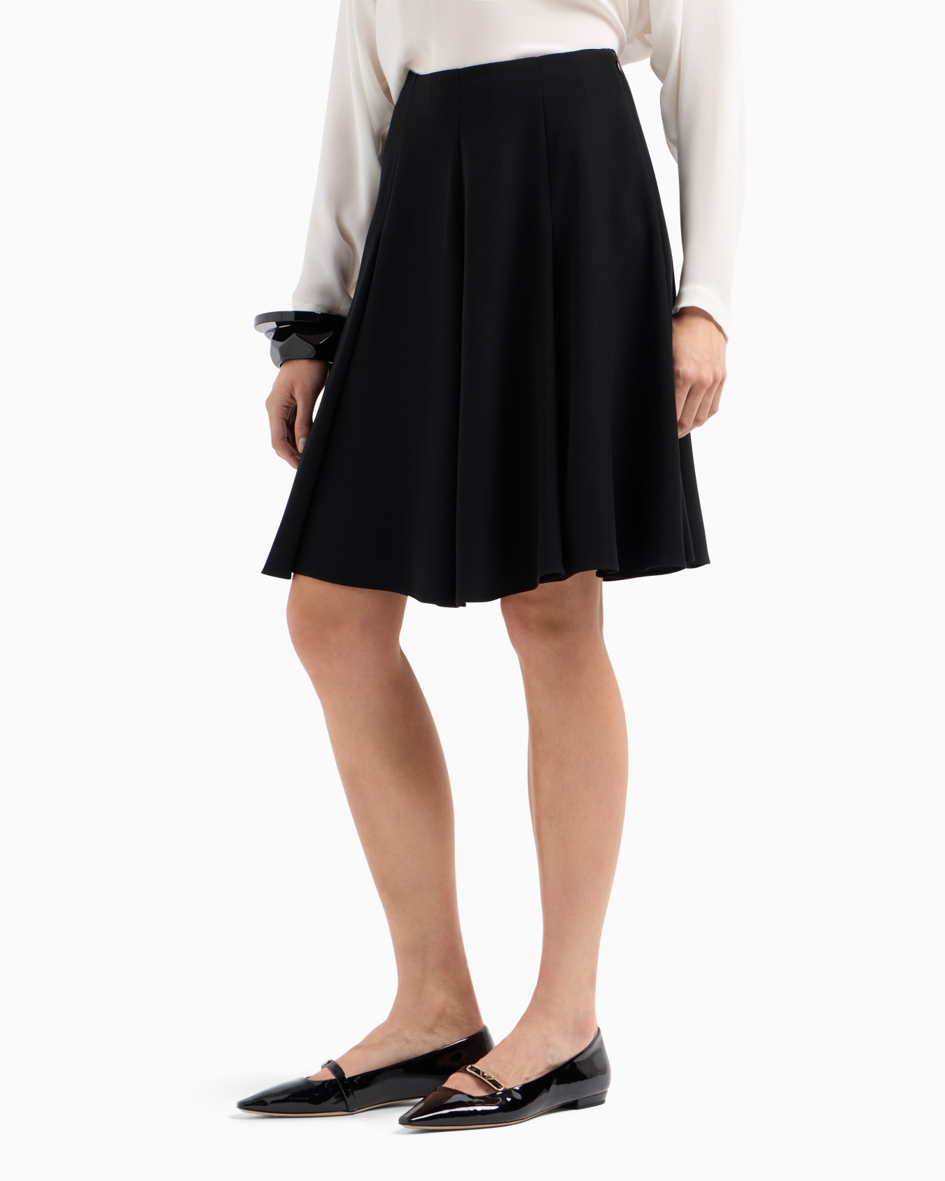 Technical-cady pleated skirt Slide 1