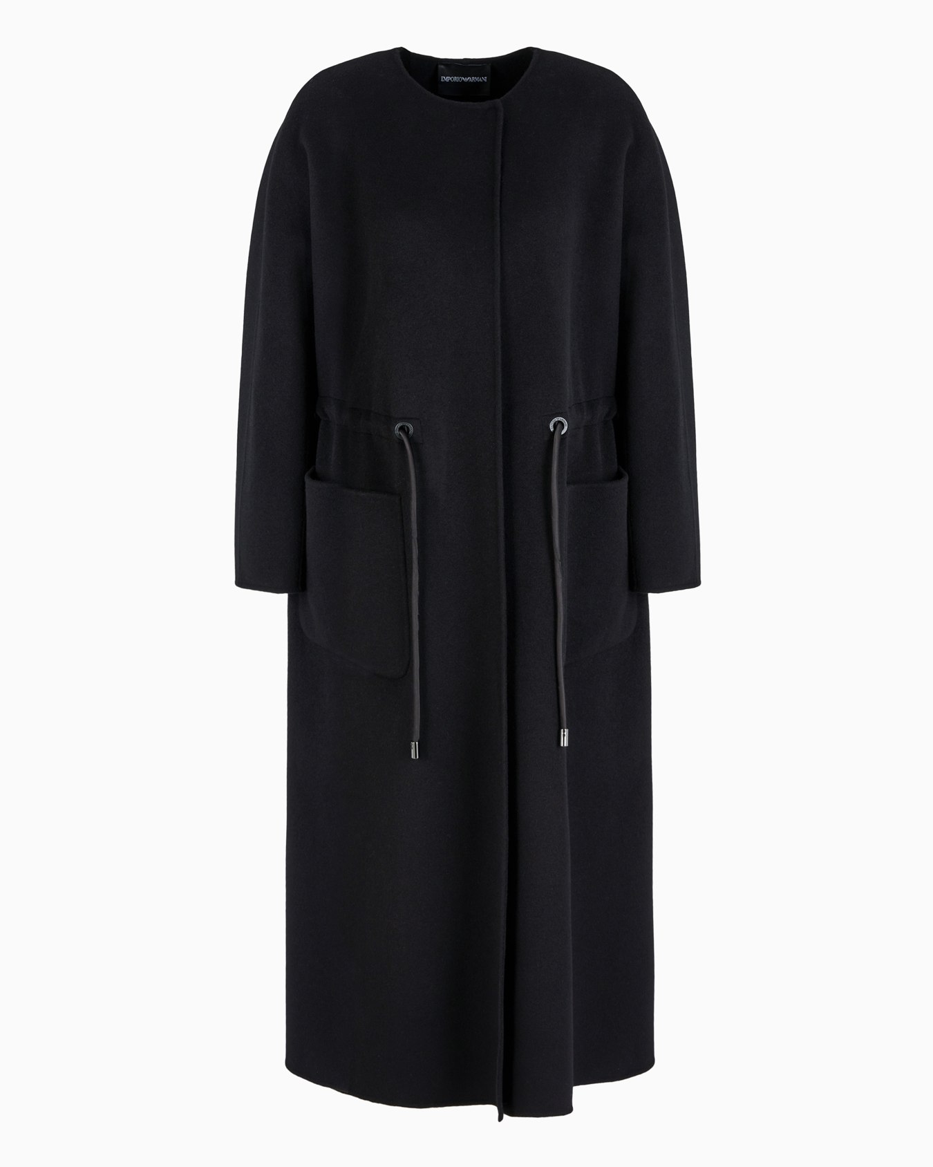 Virgin-wool coat with drawstring waist Slide 0