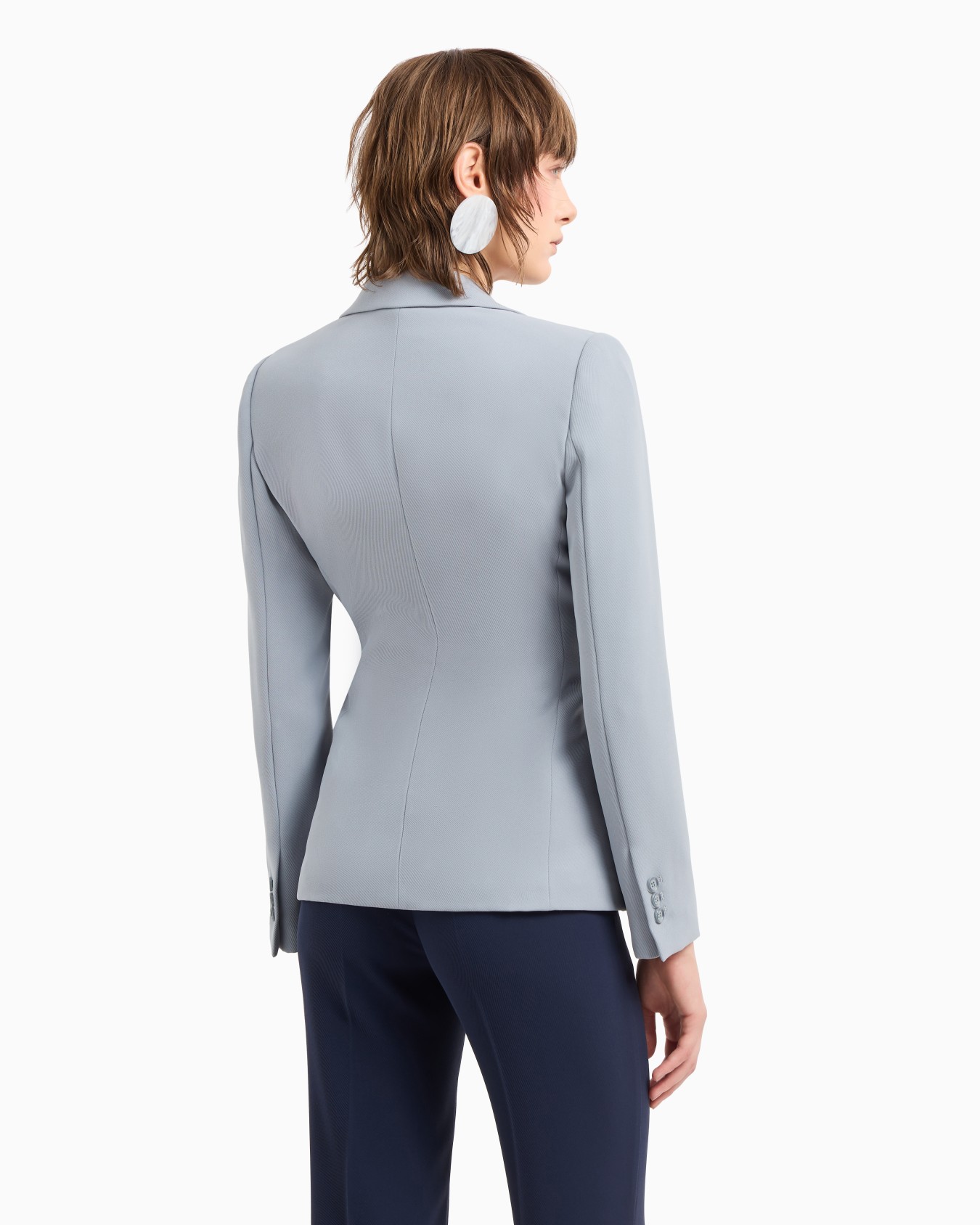 Veste à simple boutonnage en gabardine technique Diapositive 2