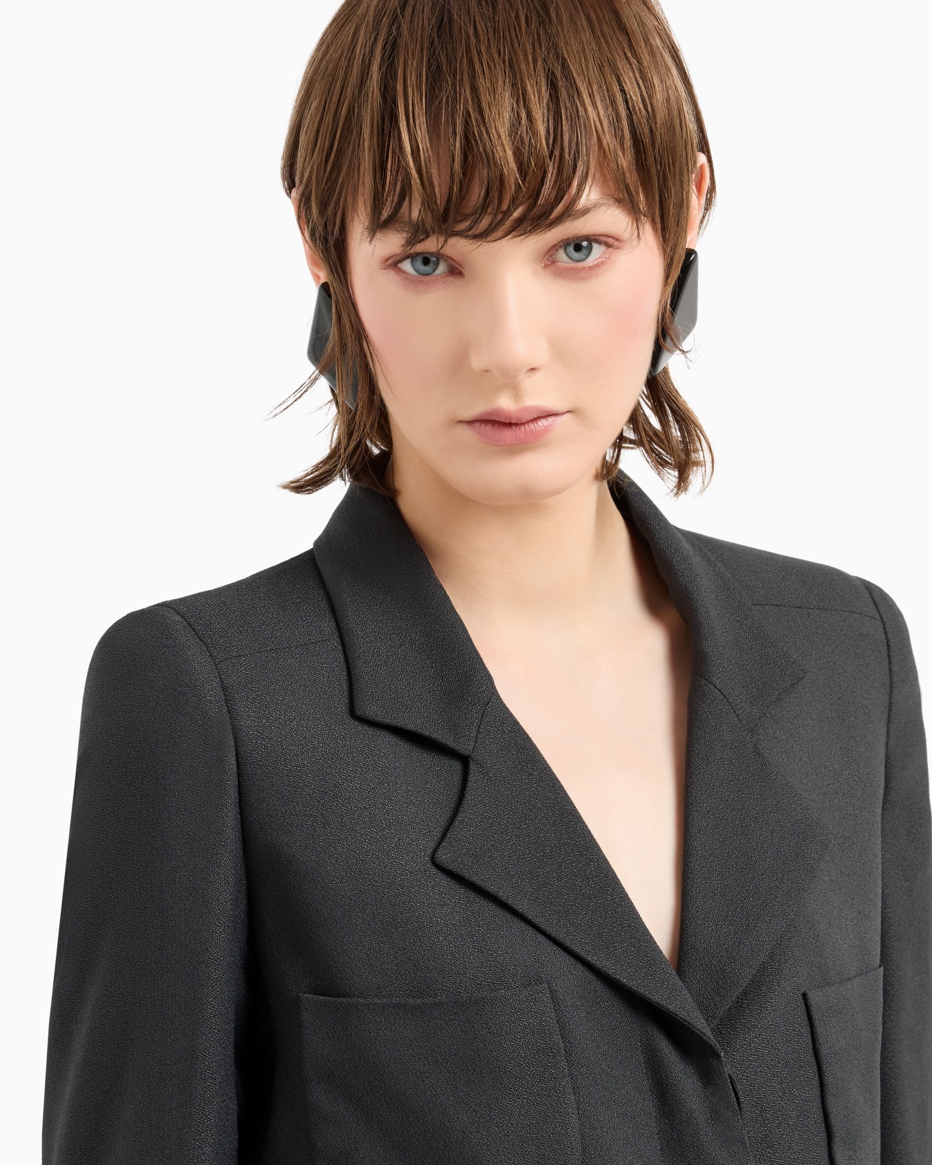 Veste à simple boutonnage en tissu sablé Icon Diapositive 4