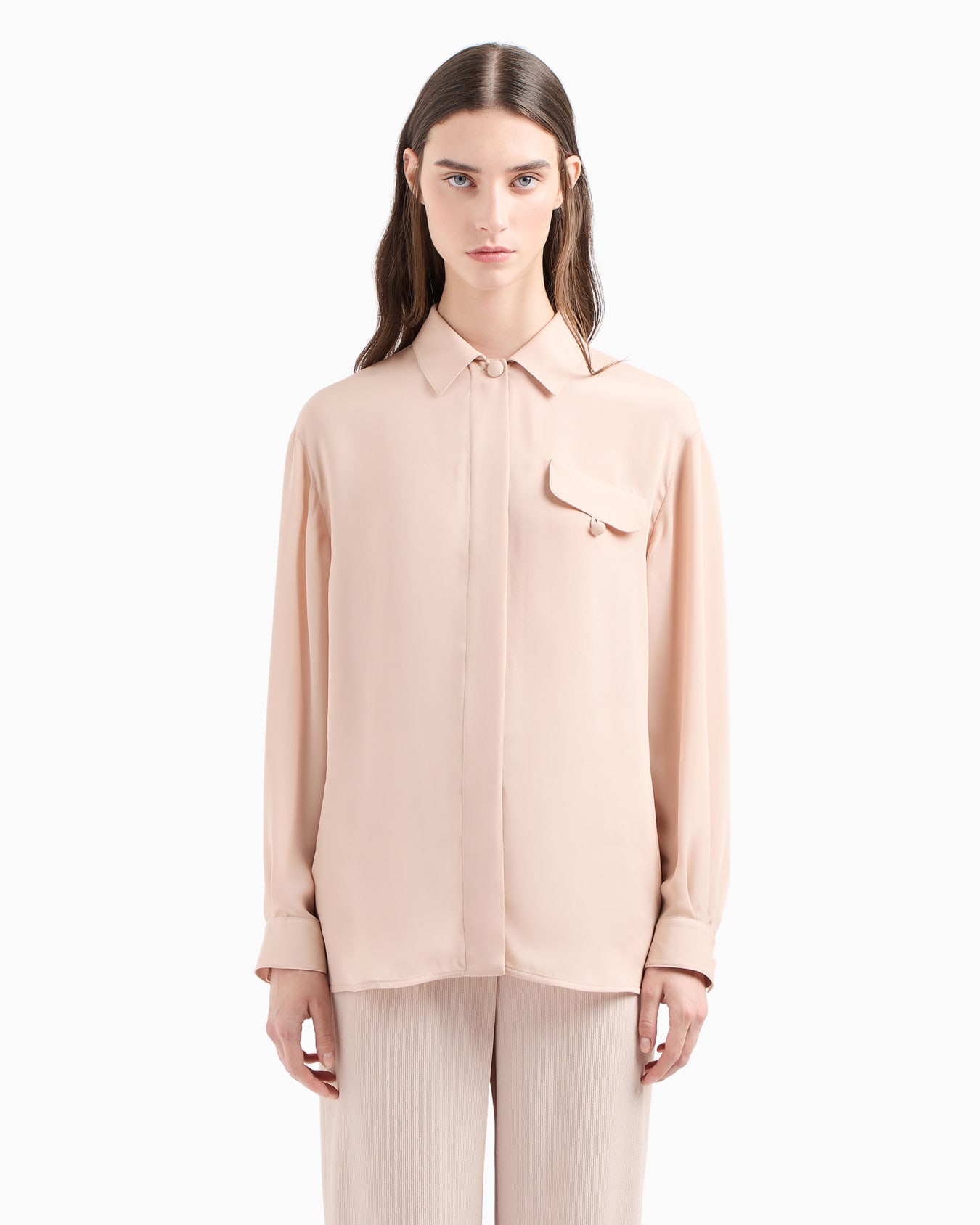 Chemise en double georgette de soie Icon Diapositive 2