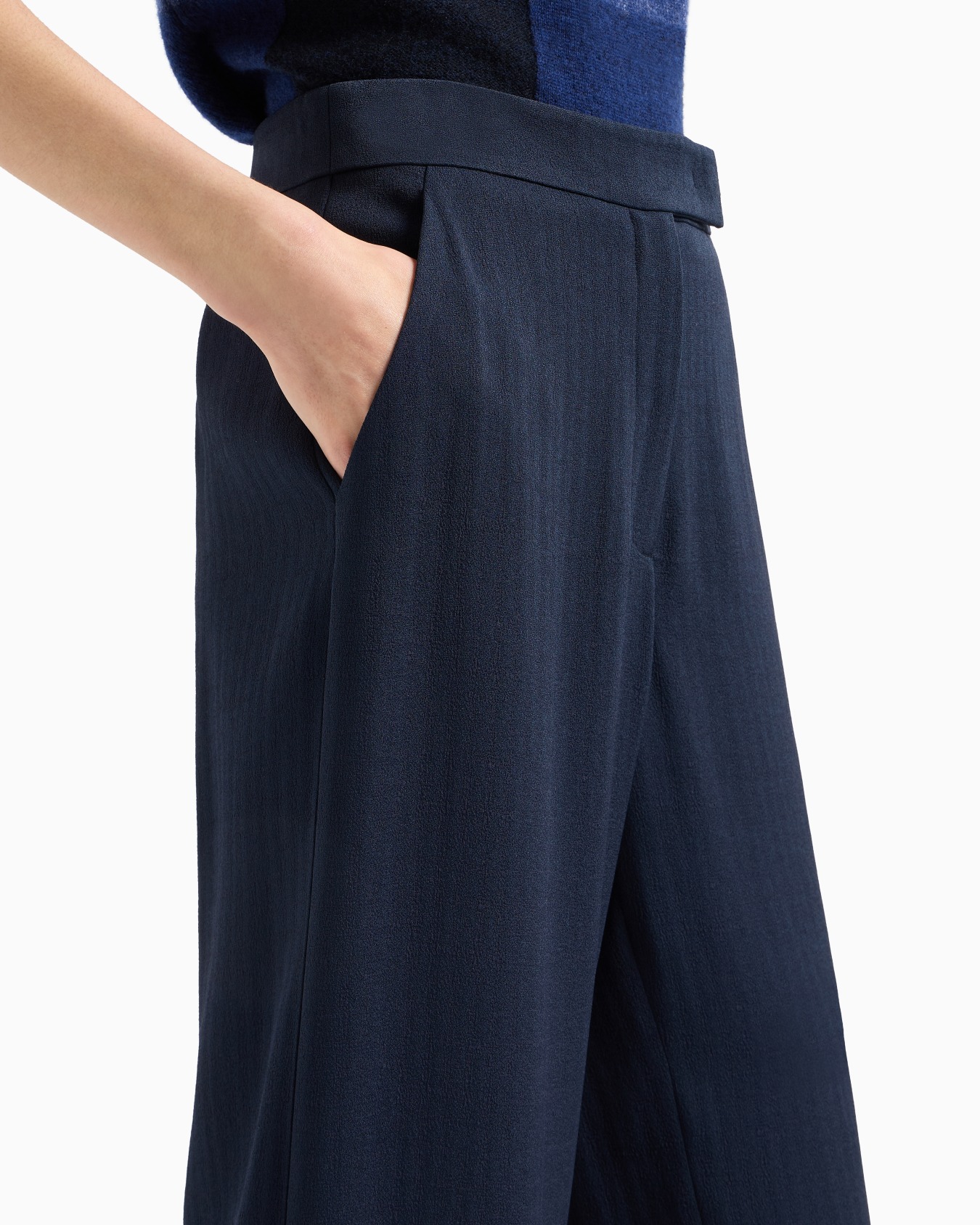 Icon canneté cady palazzo trousers Diapositiva 4