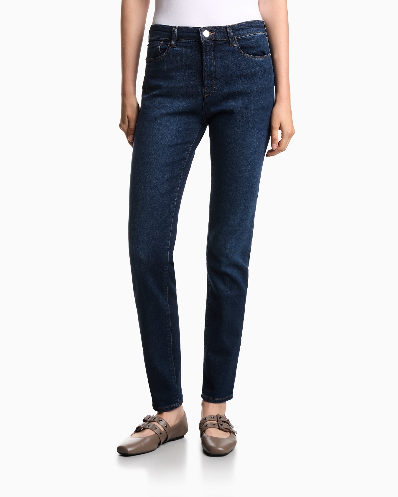 J20 High-waisted super-skinny leg jeans in a worn-look stretch denim  Slide 3