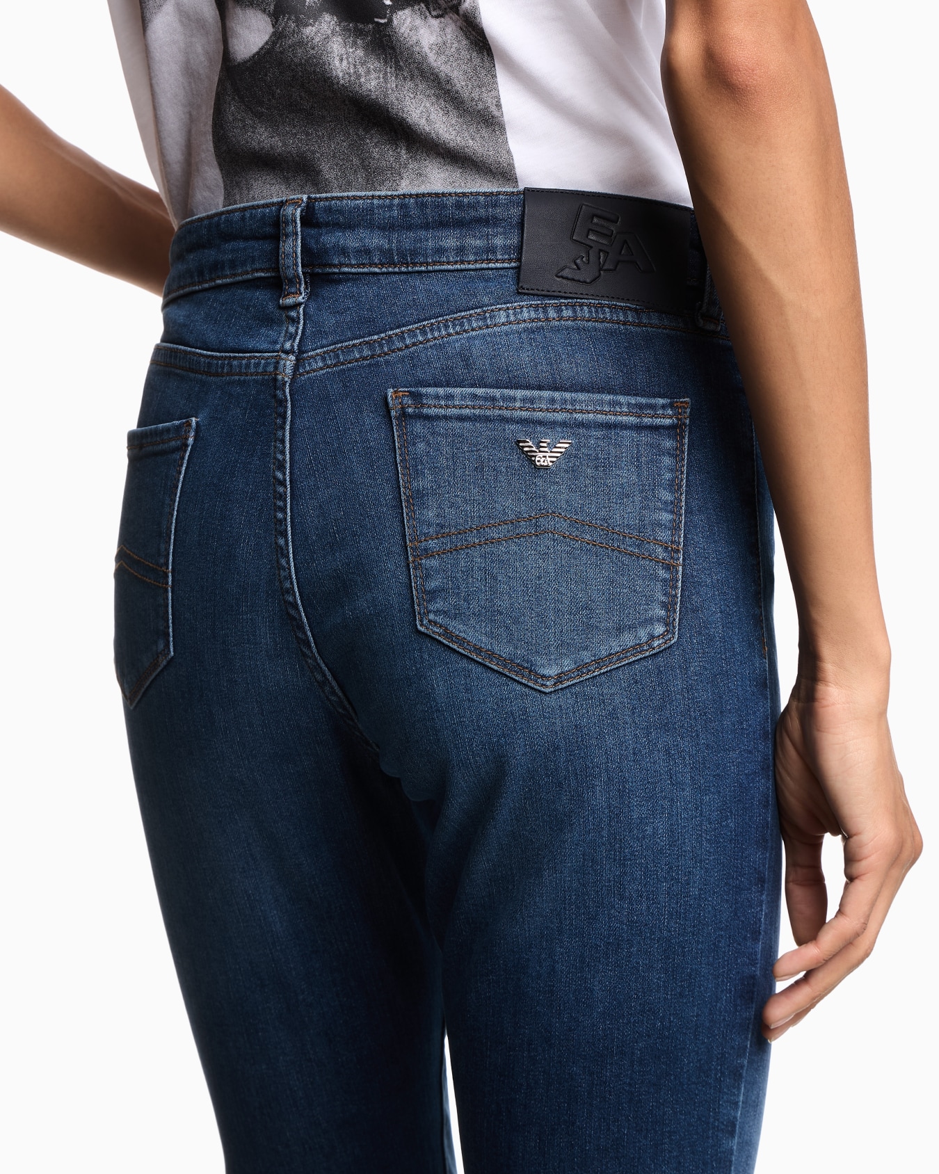 Jeans J20 vita alta e gamba super skinny in denim stretch used look  Slide 4
