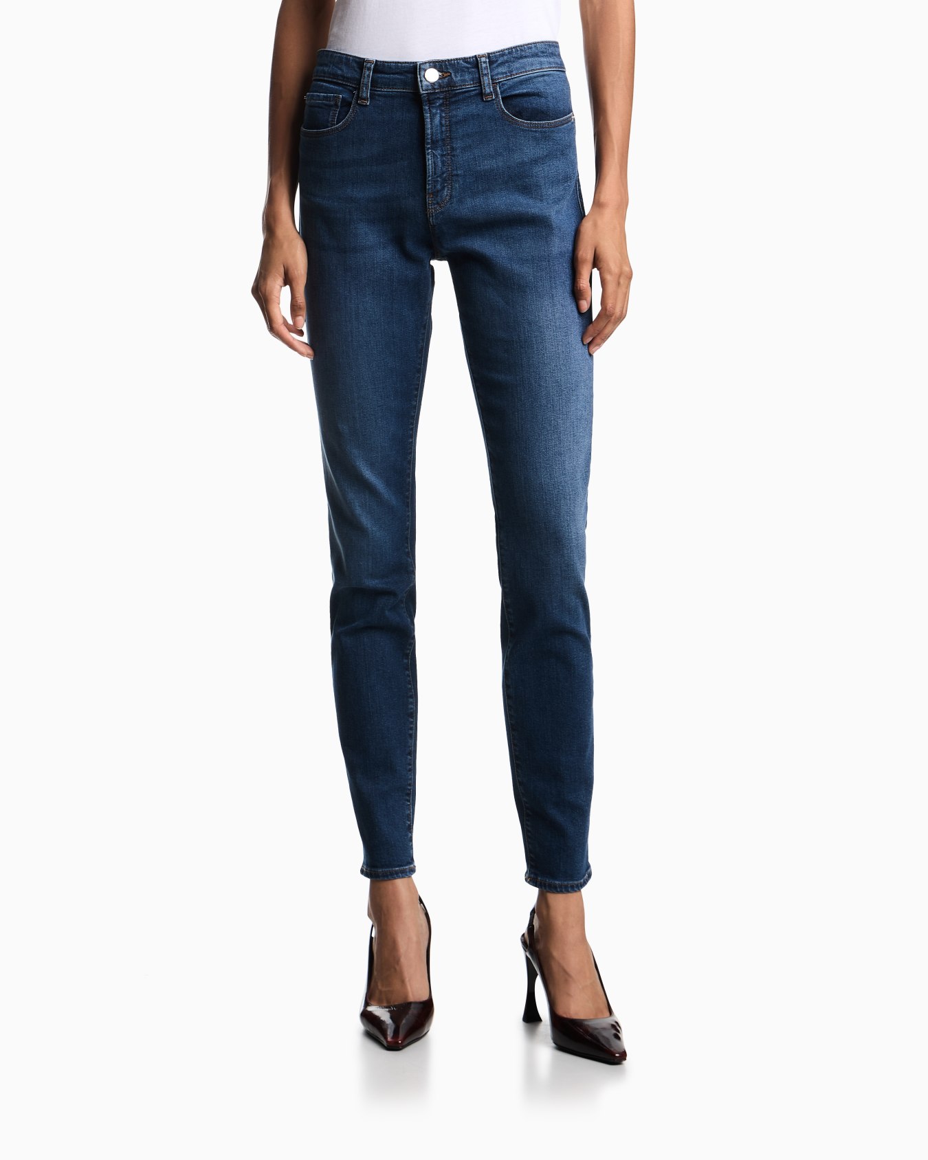 Jeans J20 vita alta e gamba super skinny in denim stretch used look  Slide 3