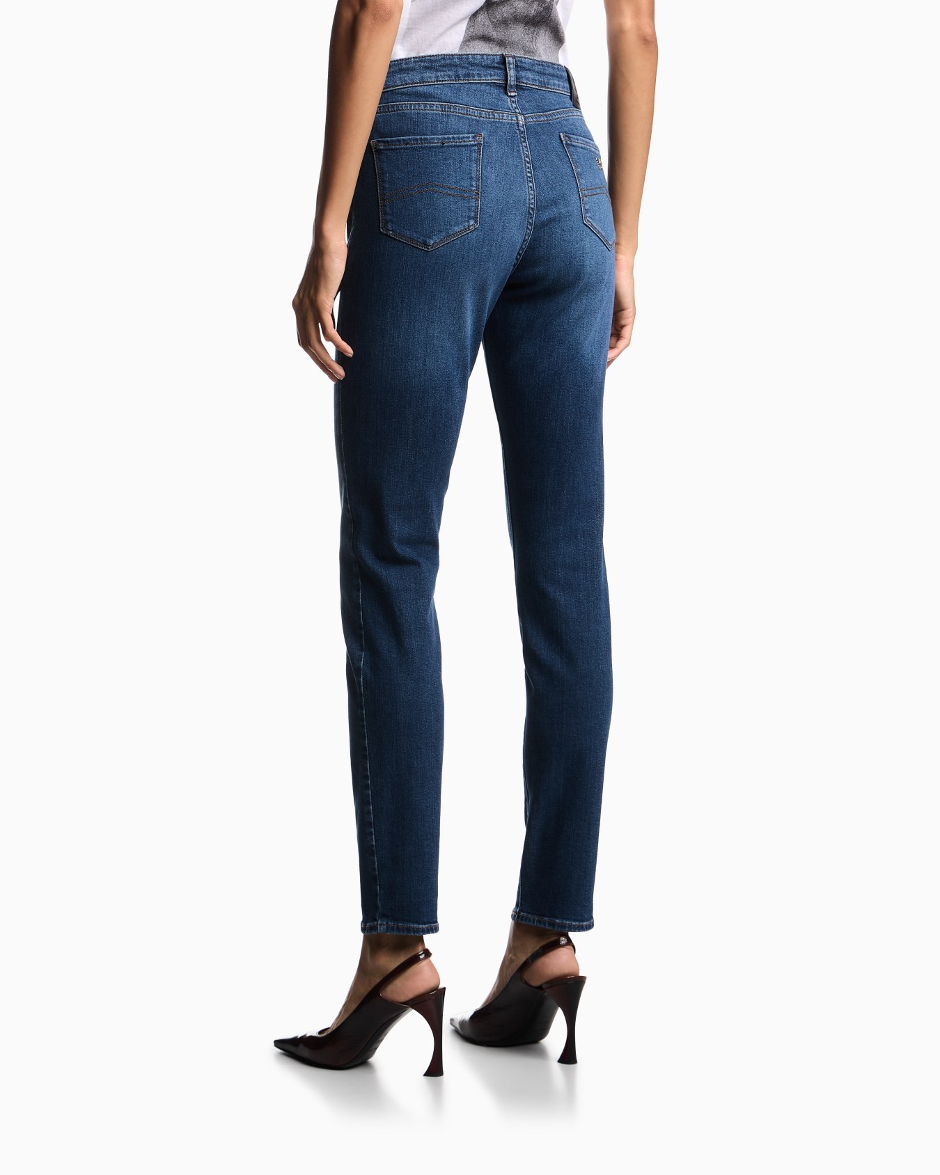 Jeans J20 vita alta e gamba super skinny in denim stretch used look  Slide 2