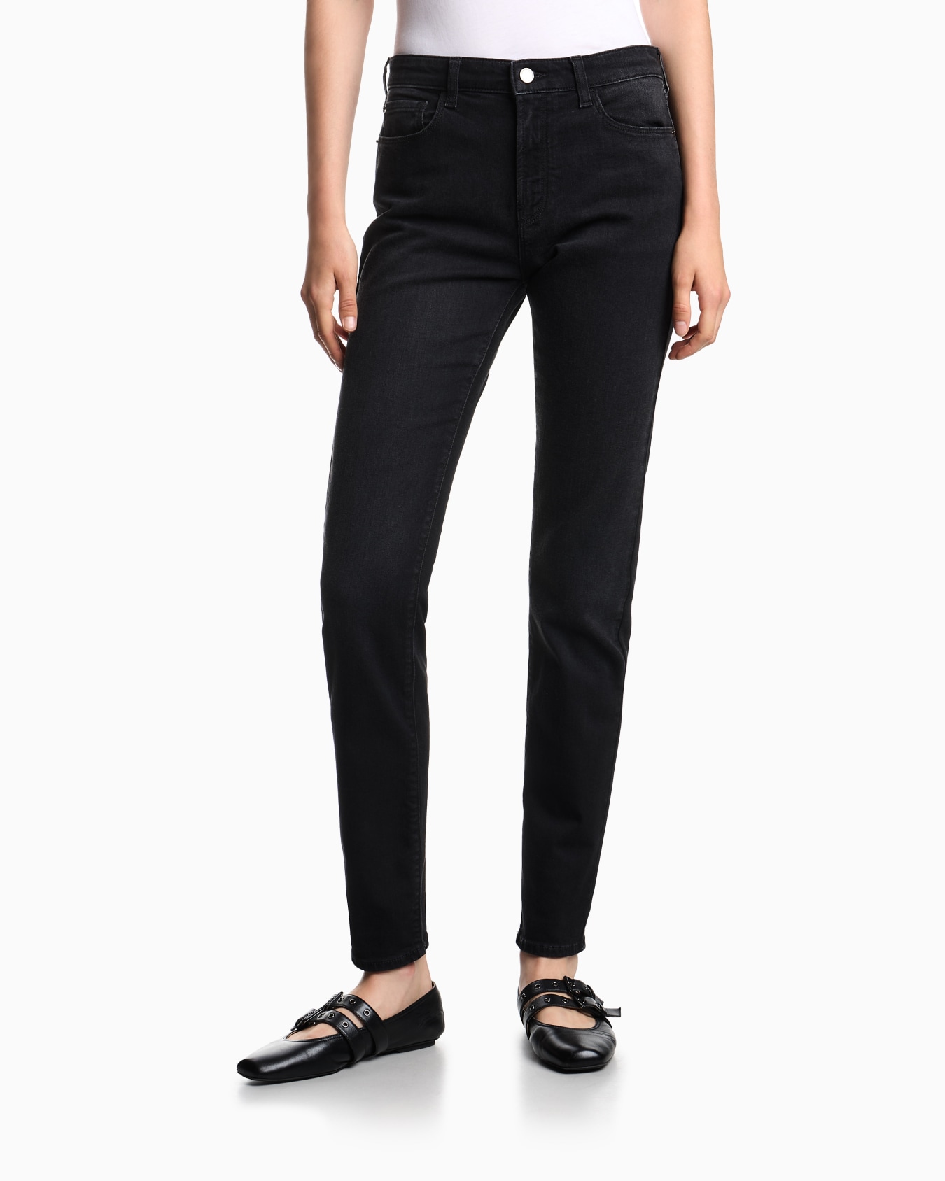 J20 High-waisted super-skinny leg jeans in a worn-look stretch denim  Diapositiva 3
