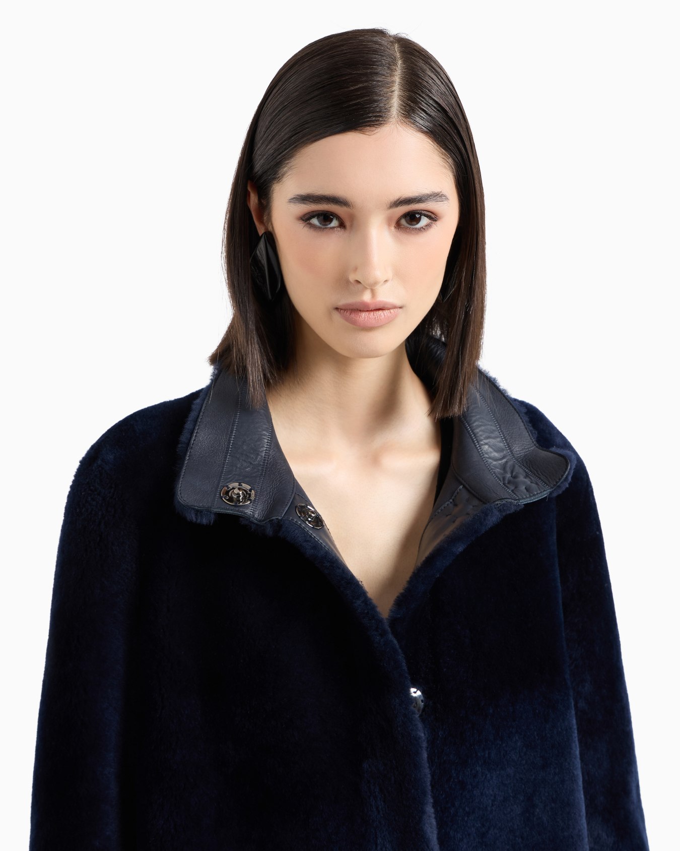 Reversible lamb shearling coat Slide 4
