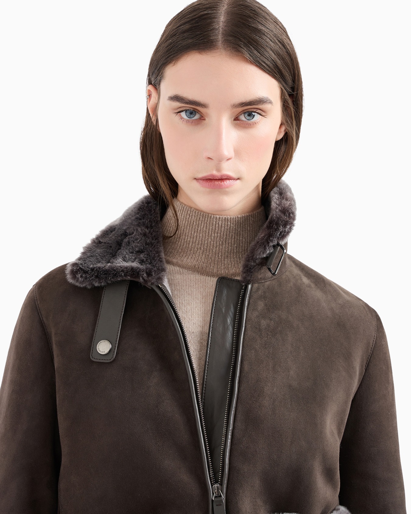 Icon relaxed-fit Spanish Merino lambskin suede shearling coat Slide 5