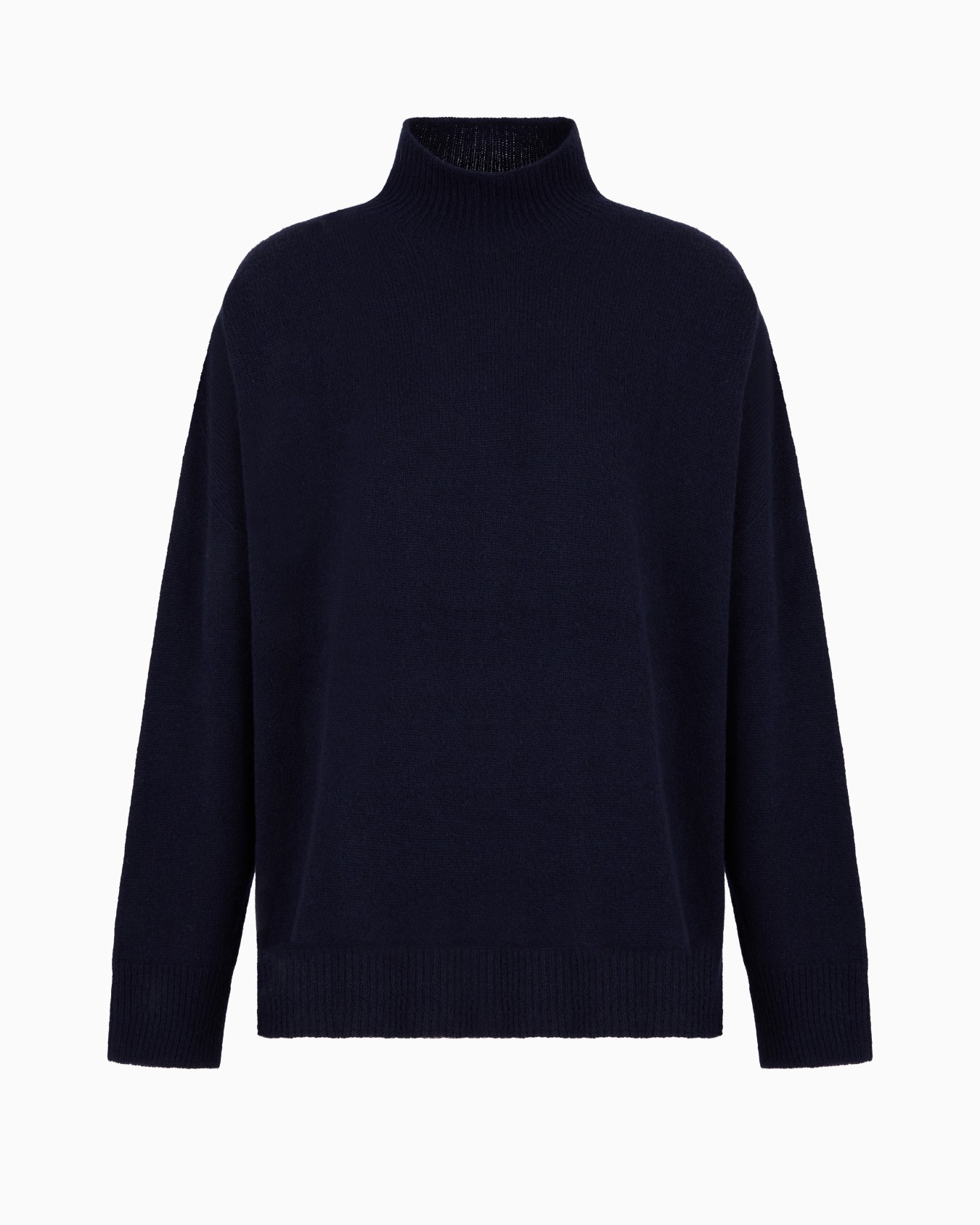 Icon virgin wool mock-neck jumper with a plated check motif Slide 0