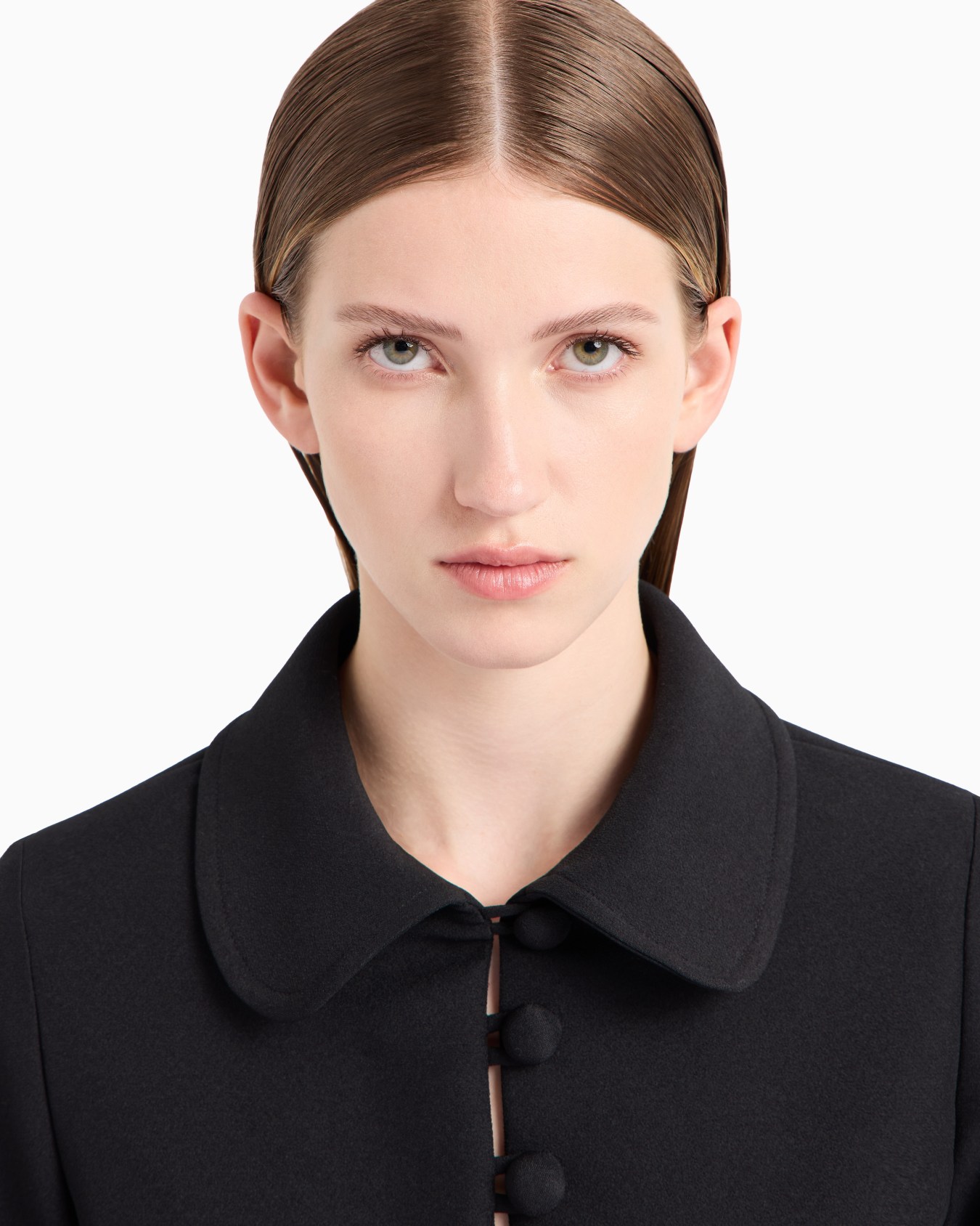 Kurze Jacke mit Puffärmeln aus Funktions-Sablé mit Stretchanteil Folie 4