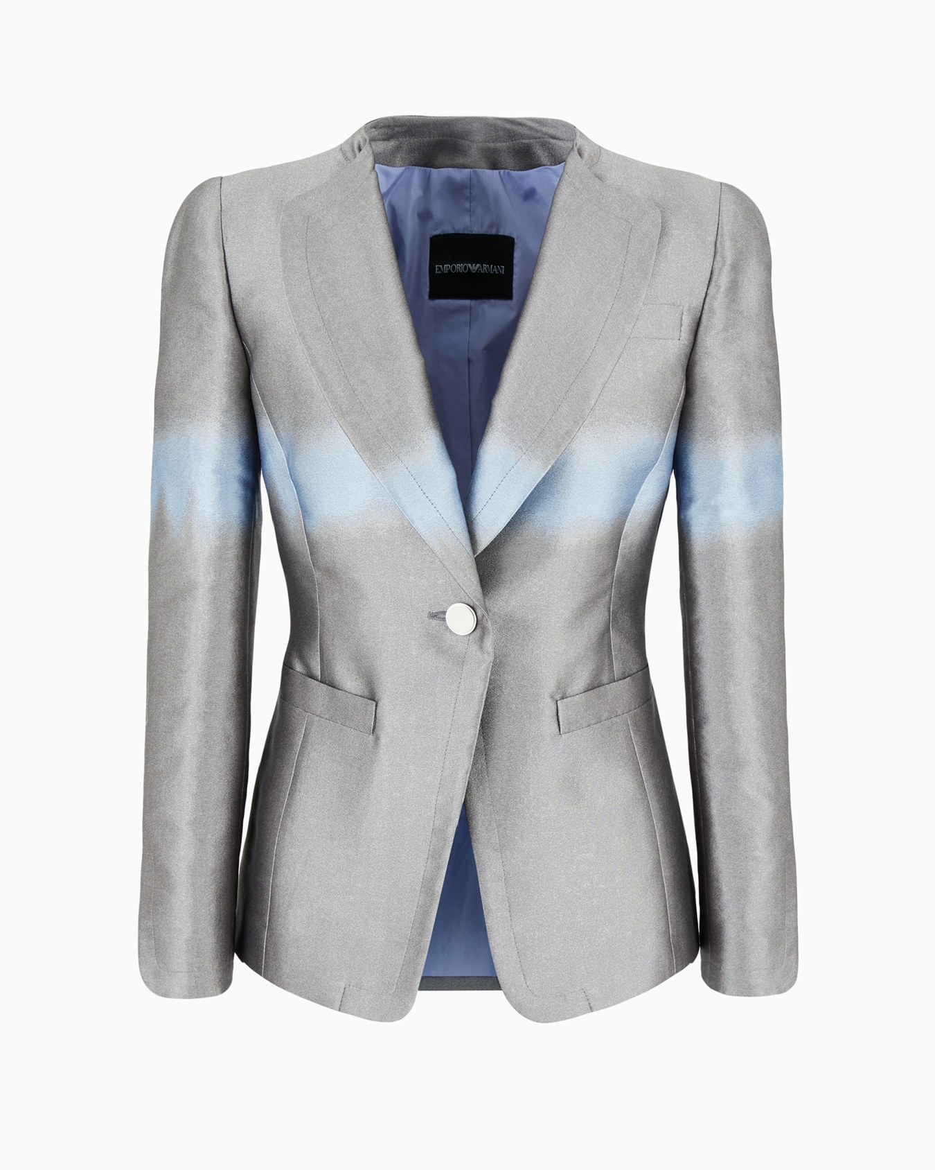 Veste à simple boutonnage à rayure jacquard dégradé Diapositive 0