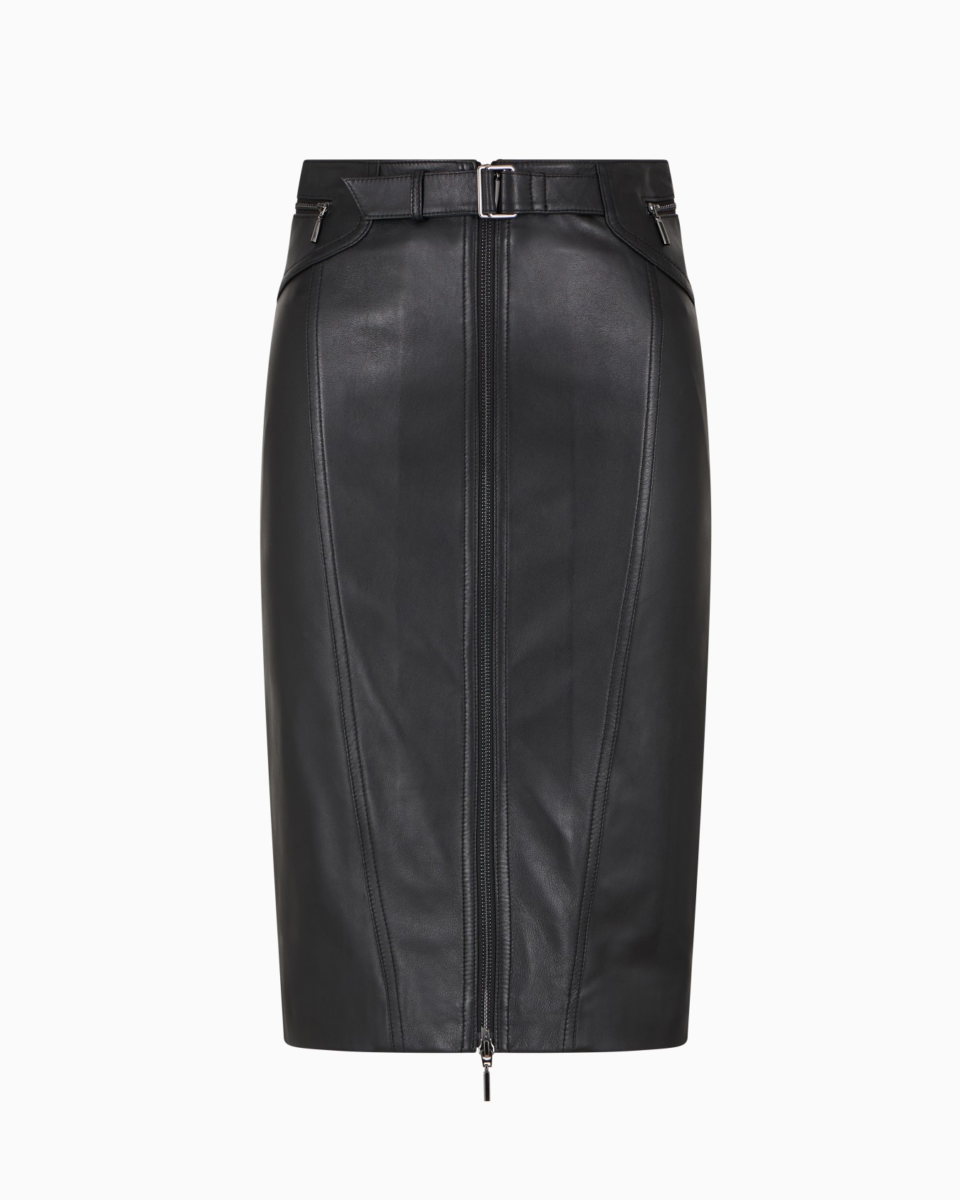 Plonge nappa lambskin midi skirt Slide 0