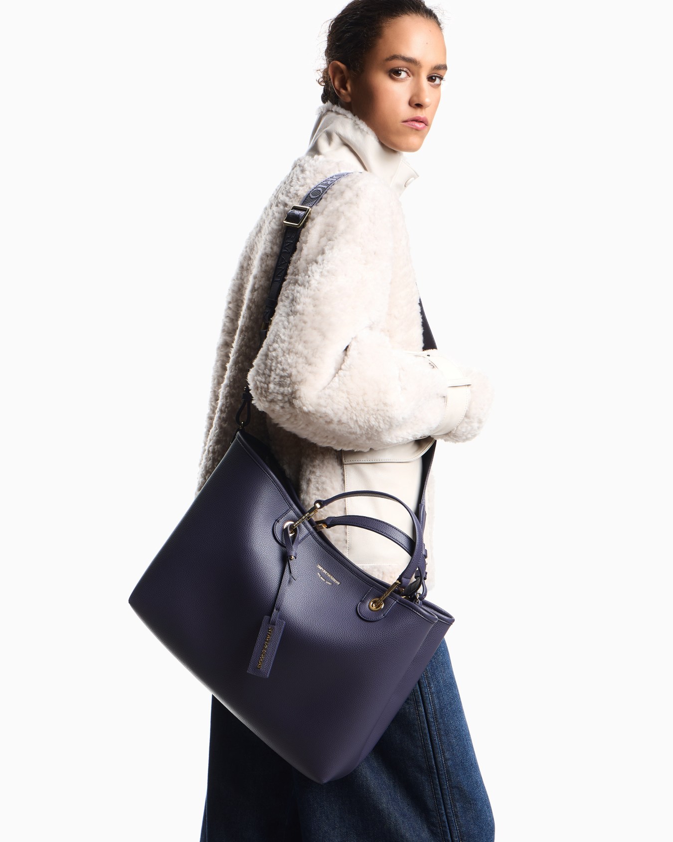 Medium MyEA shopper bag with deer print Slide 7