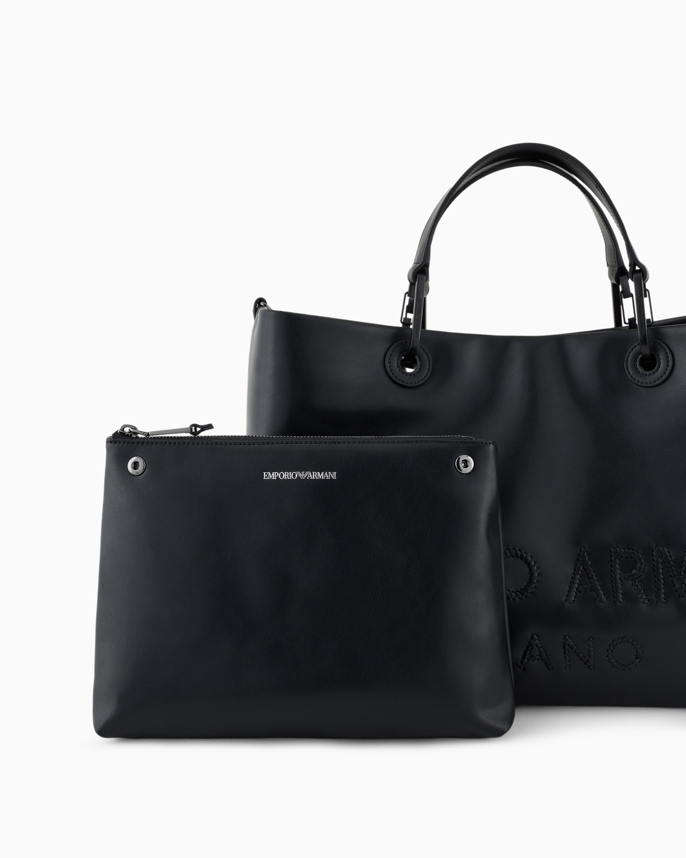 Bolso shopper MyEA de piel con logotipo trenzado Diapositiva 5