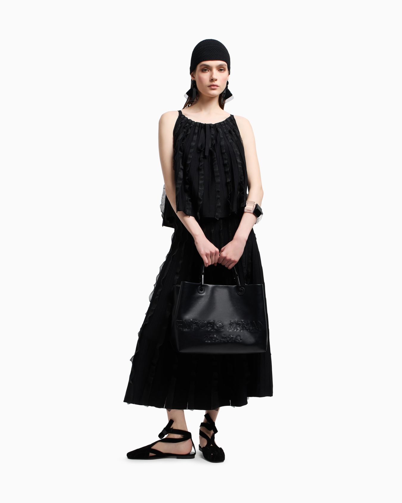 Bolso shopper MyEA de piel con logotipo trenzado Diapositiva 6